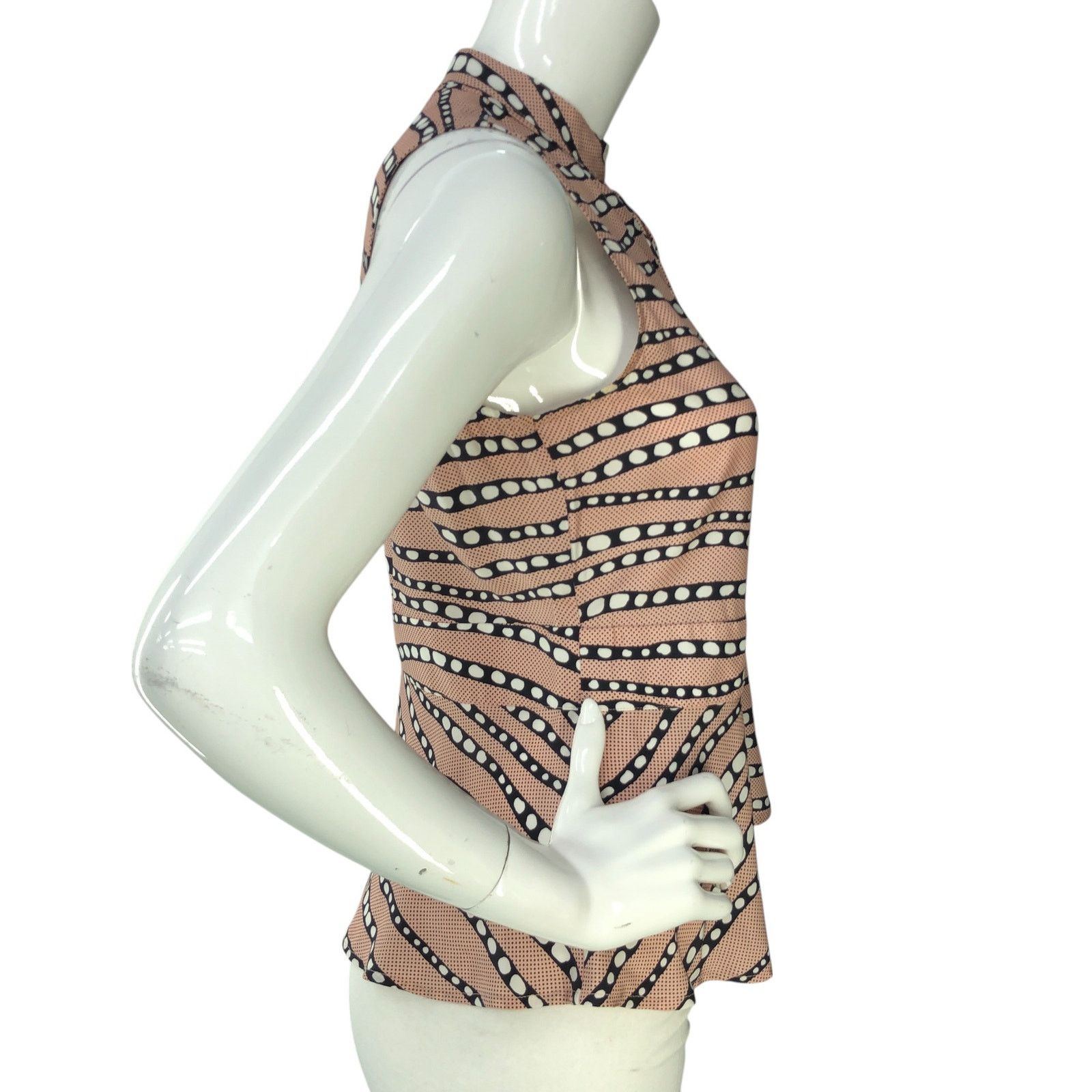 Marie Oliver Marie Oliver Size S Top Sleeveless Tassled Peplum Silk Pink Size S / US 4 / IT 40 - 9 Thumbnail
