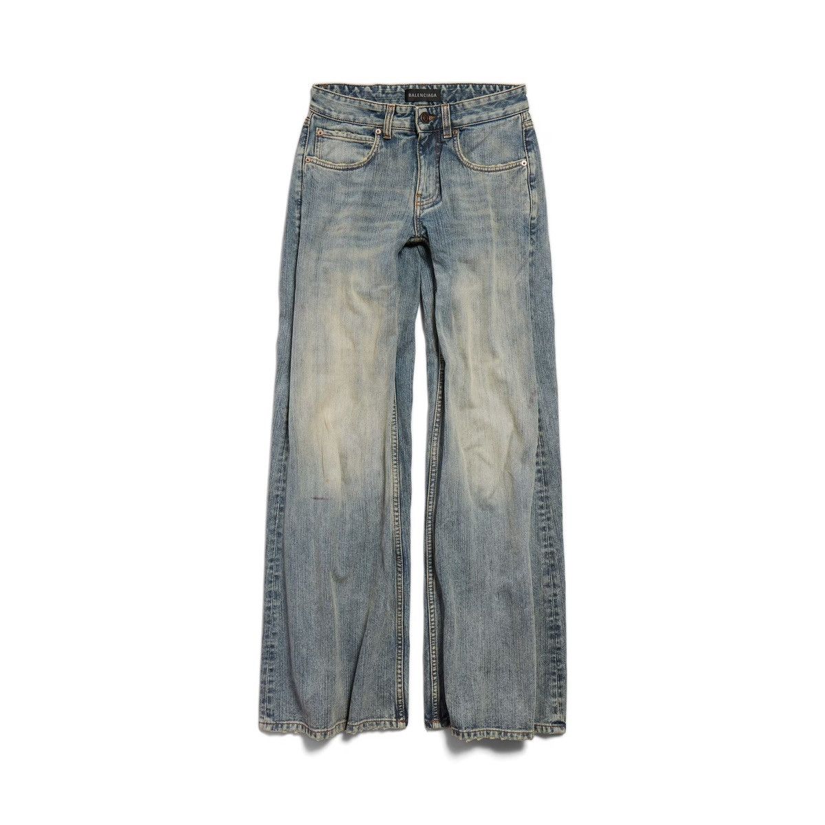 Balenciaga Balenciaga Stained Flared Jeans Size US 27 - 1 Thumbnail