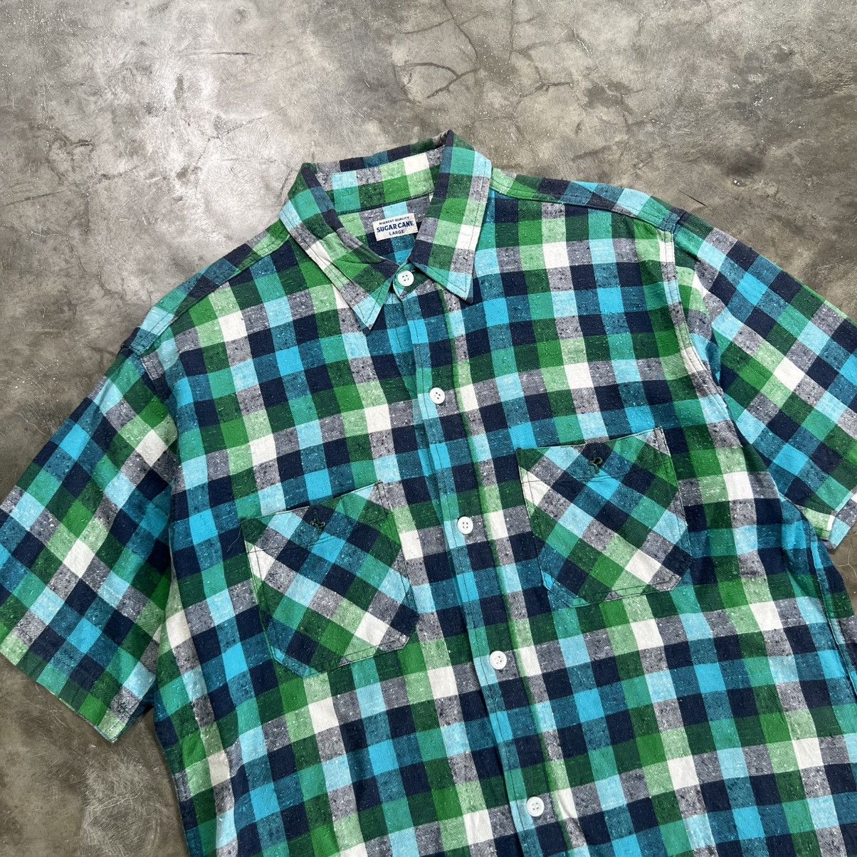 Sugar Cane Sugar Cane Plaid Linen Shirt Size US L / EU 52-54 / 3 - 2 Thumbnail