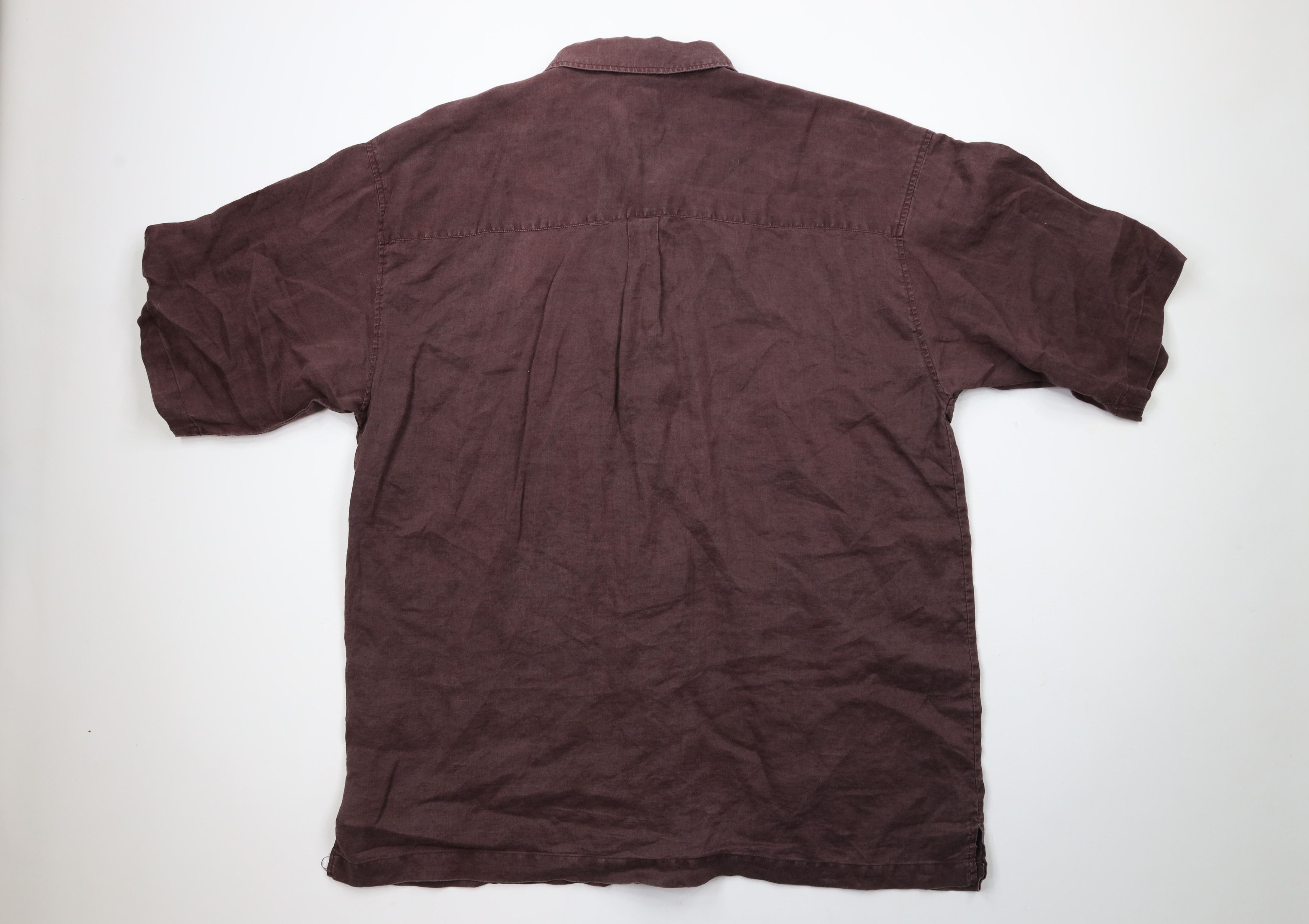 Vintage Vintage 90s Streetwear 2 Piece Linen Button Shirt Pants 3XL Size US XXL / EU 58 / 5 - 3 Thumbnail