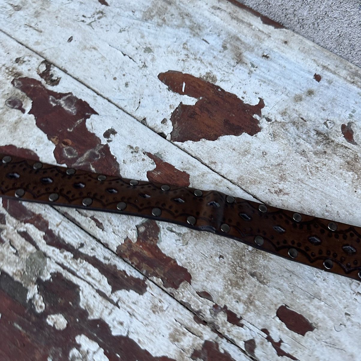 Japanese Brand Vintage Women’s Leather Belt 92 cm crazy western 00s USA Size ONE SIZE - 2 Thumbnail