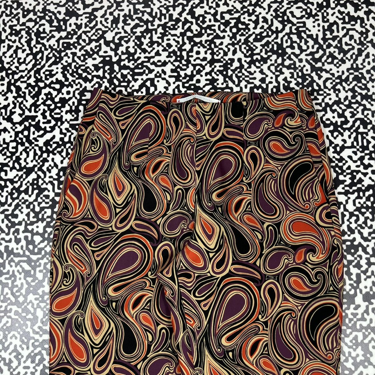 Vintage Raffaello Rossi Paisley Abstract Print Luxury Style Pants Size 27" / US 4 / IT 40 - 3 Thumbnail