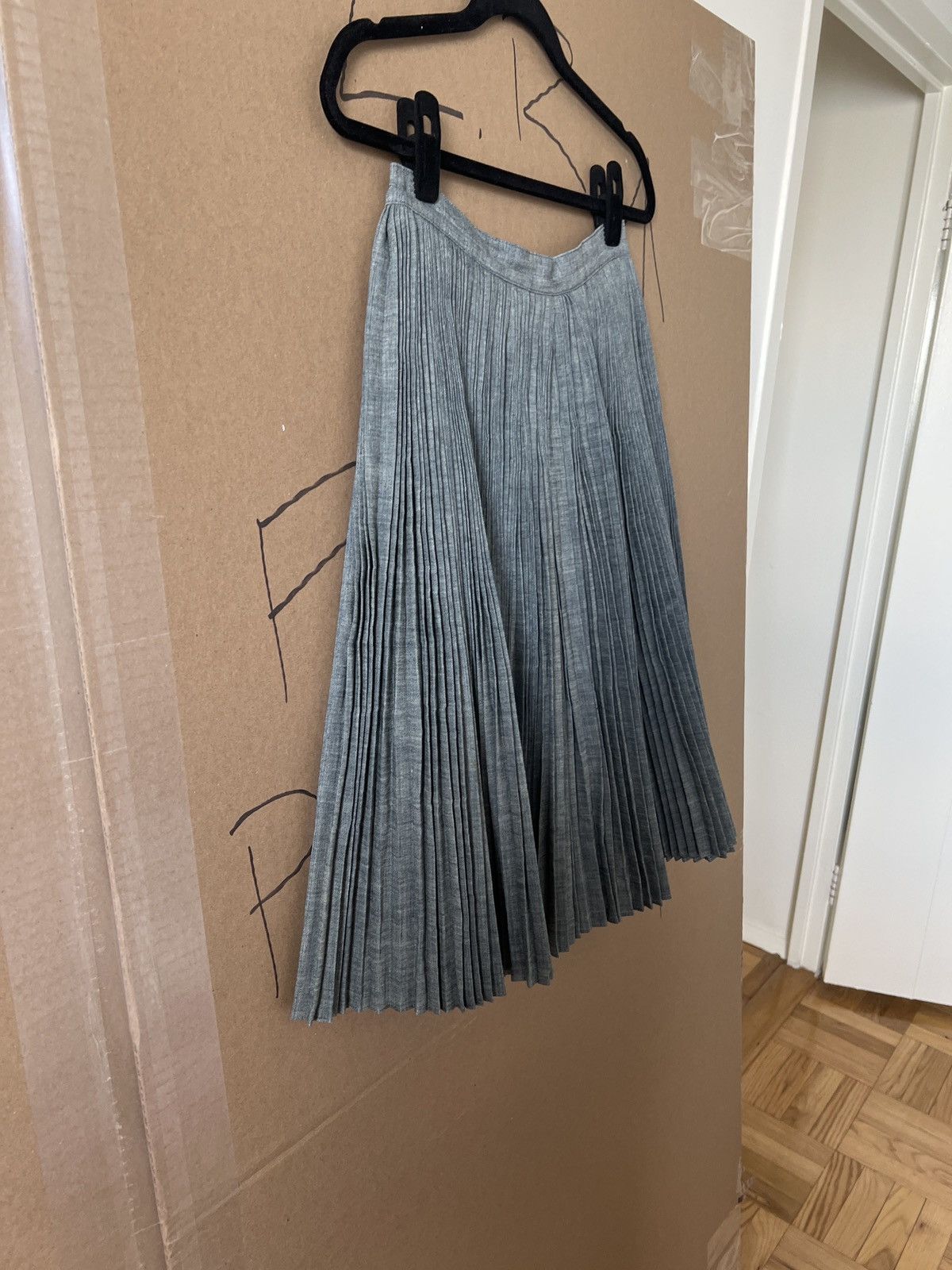 Billy Reid Bill Reid Denim Knife Pleat Full Skirt Size 28" / US 6 / IT 42 - 4 Thumbnail