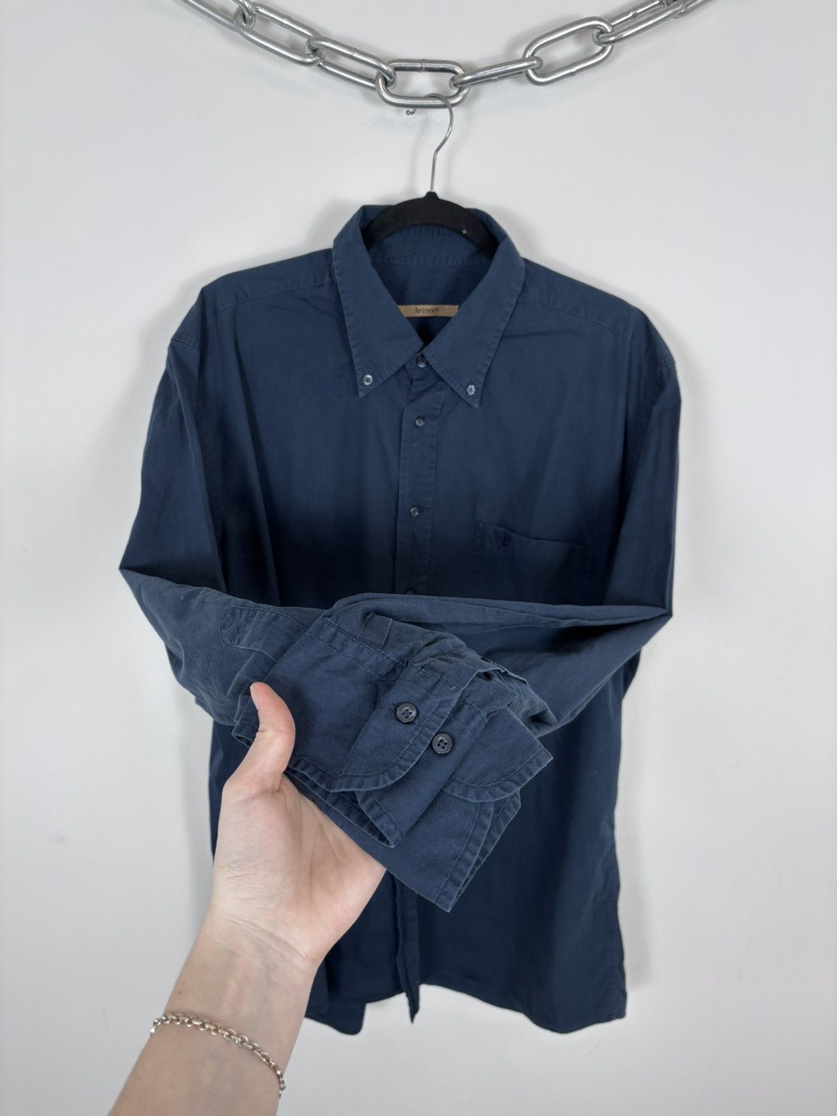 Avirex Vintage Avirex USA Navy Blue Button Up Long Sleeve Shirt Size US XXL / EU 58 / 5 - 7 Thumbnail