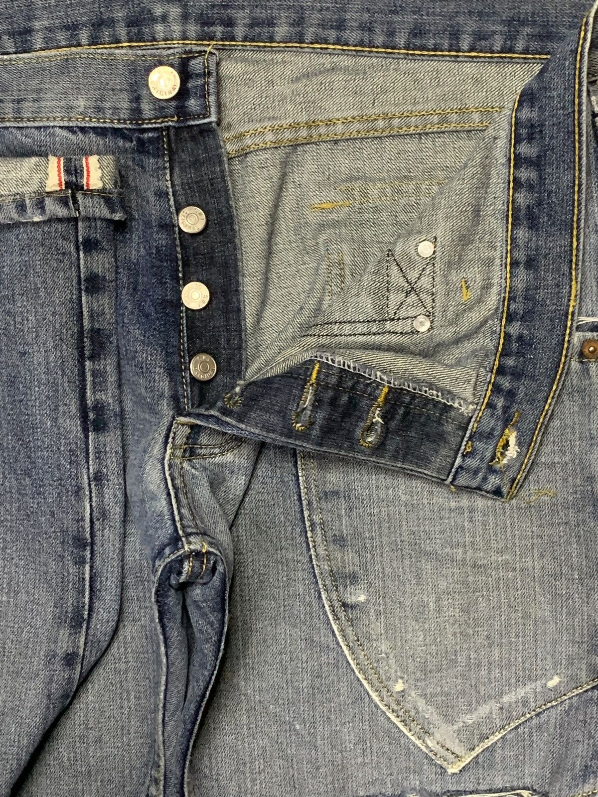 Japanese Brand Vintage Japanese Brand Blue Wash Selvedge Loose Jeans Size US 36 / EU 52 - 4 Thumbnail