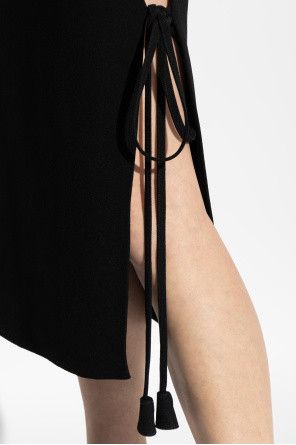 Gucci o1la5ras0526 Silk Crepe Dress With Embroidery in Black Size XS / US 0-2 / IT 36-38 - 5 Thumbnail