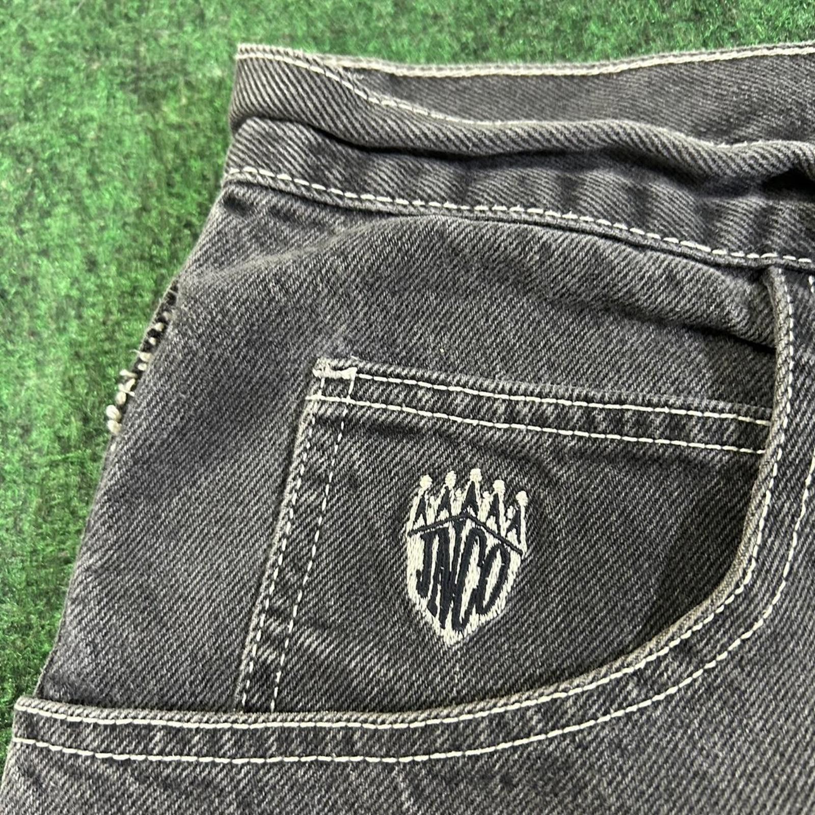 Vintage Black JNCO Baggy Fit Skater Jean Shorts Size 38