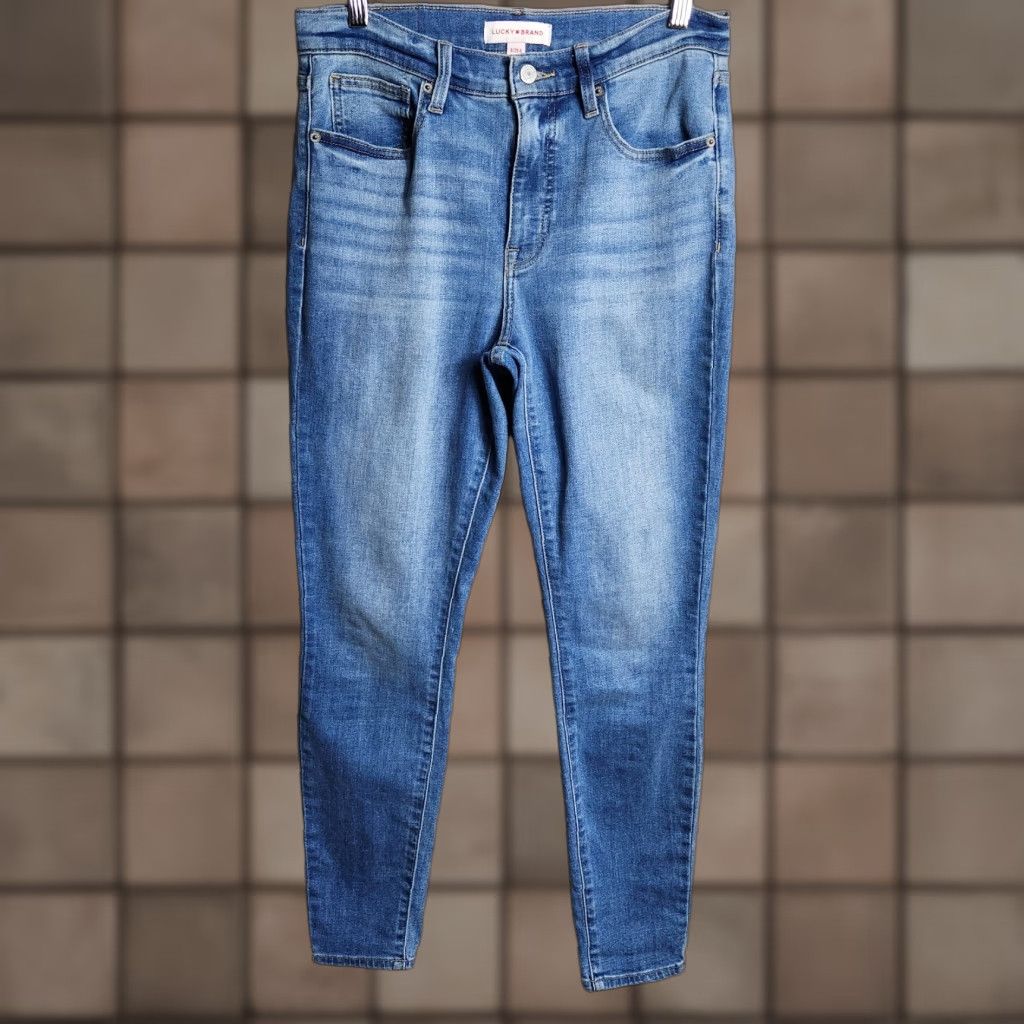 Lucky Brand Lucky Brand Jeans Women Skinny High Rise Bridgette Medium Wash 29 8/29 5-Pocket Denim Cotton Blend Blue N/A Size ONE SIZE - 1 Thumbnail
