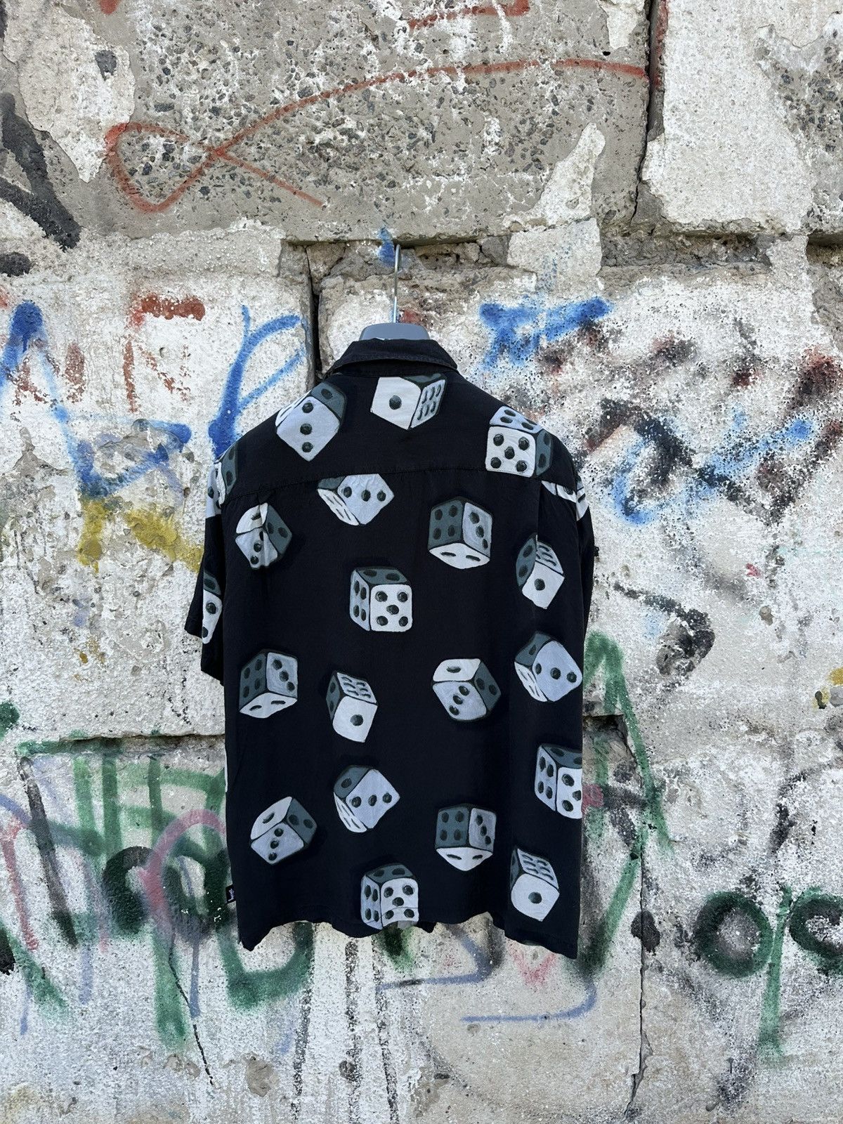 Designer × Japanese Brand × Stussy Stussy DICE PATTERN SHIRT Hawaiian Open Collar Short Sleeve Size US L / EU 52-54 / 3 - 2 Thumbnail