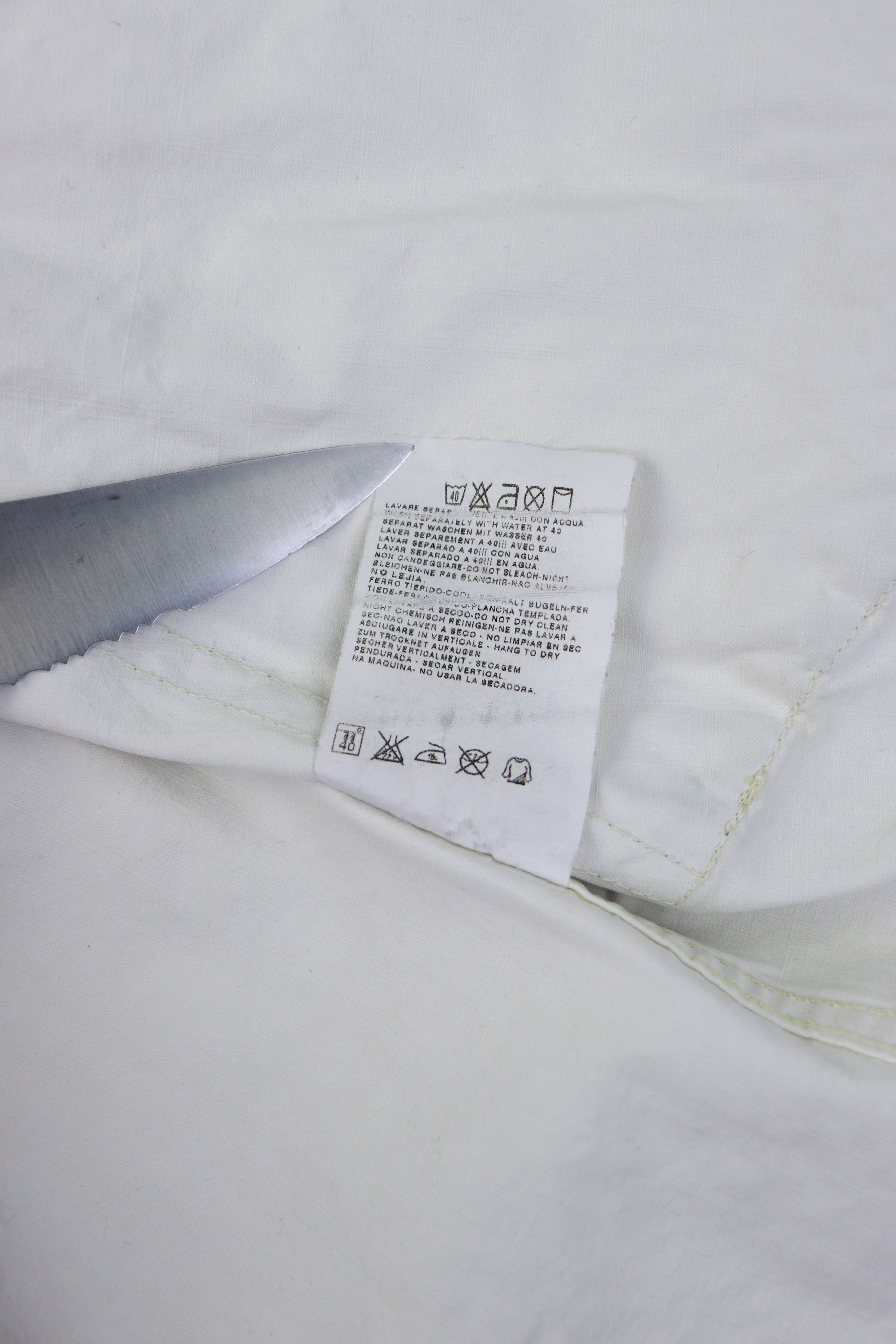 Stone Island Vintage Stone Island 06 White Laminated Cotton Hooded Jacket Size US L / EU 52-54 / 3 - 24 Thumbnail