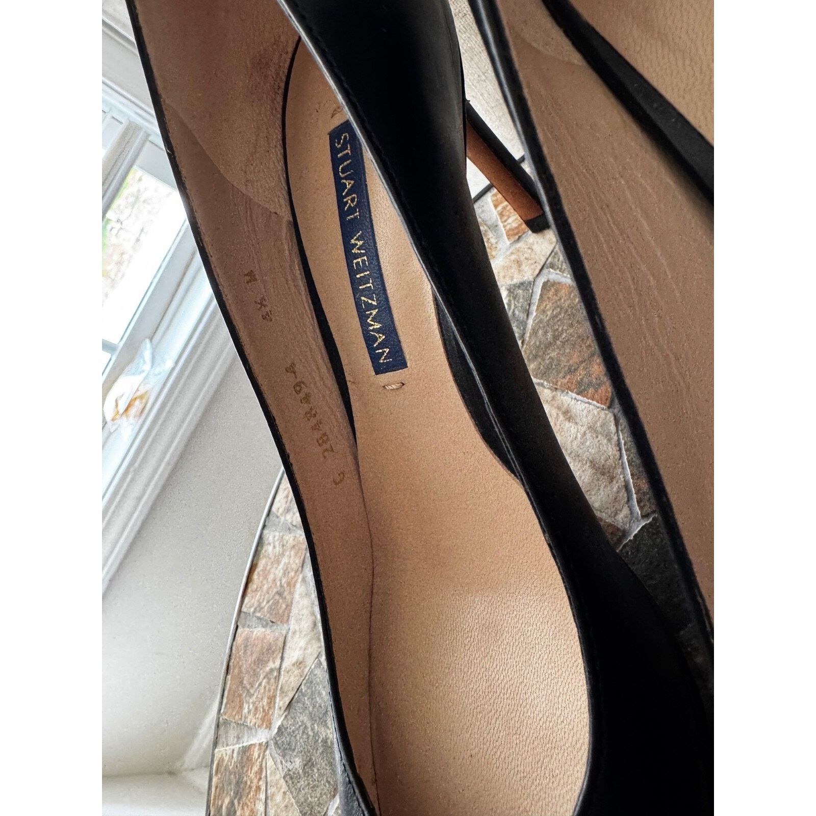 Stuart Weitzman Stuart Weitzman Black Leather Pumps Size 4.5 – Made in Spain Size US 4.5 / IT 34.5 - 3 Thumbnail