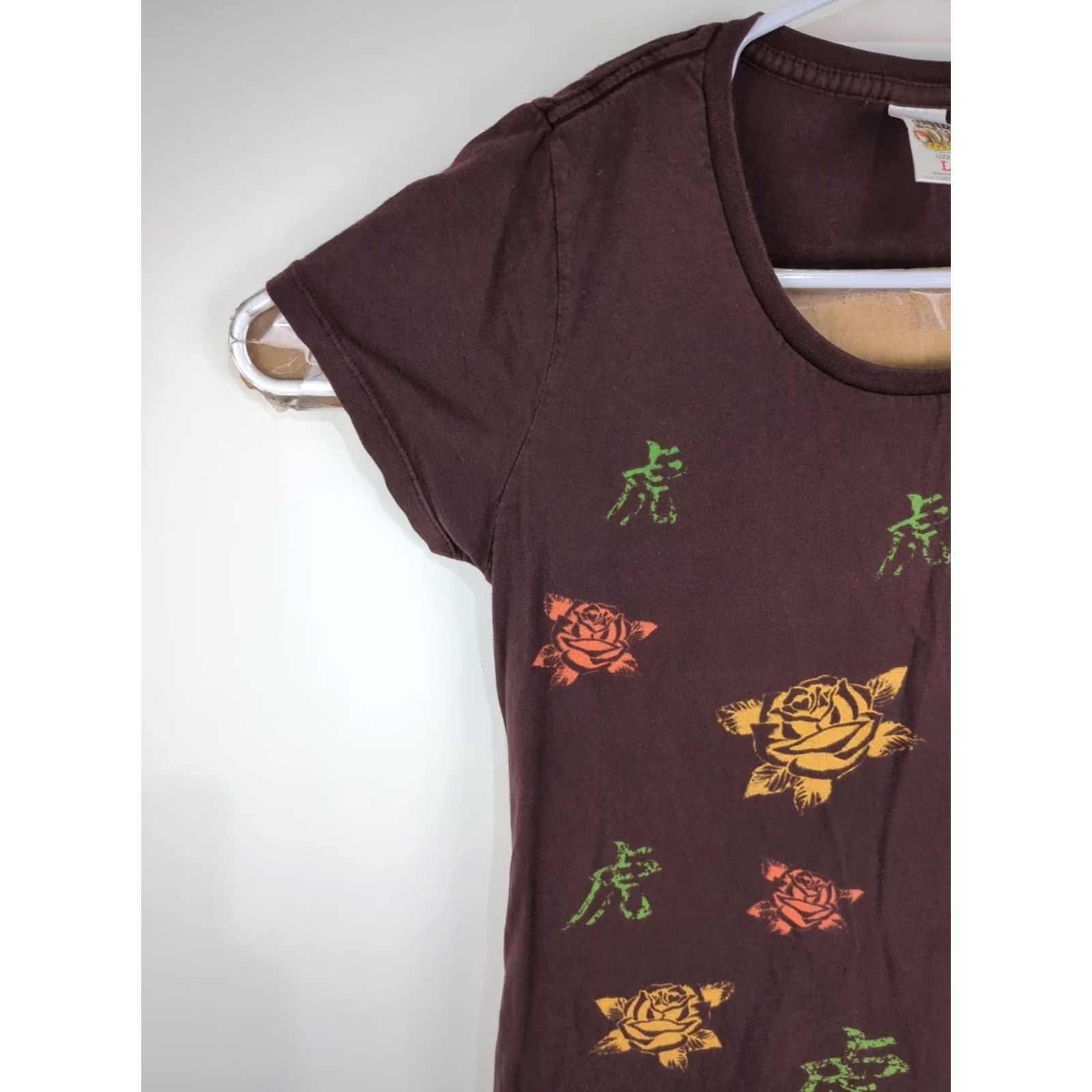 Ed Hardy Vintage Ed Hardy Womens Shirt Large Tiger Roses Slim Knit Casual Travel Apparel Size L / US 10 / IT 46 - 5 Thumbnail