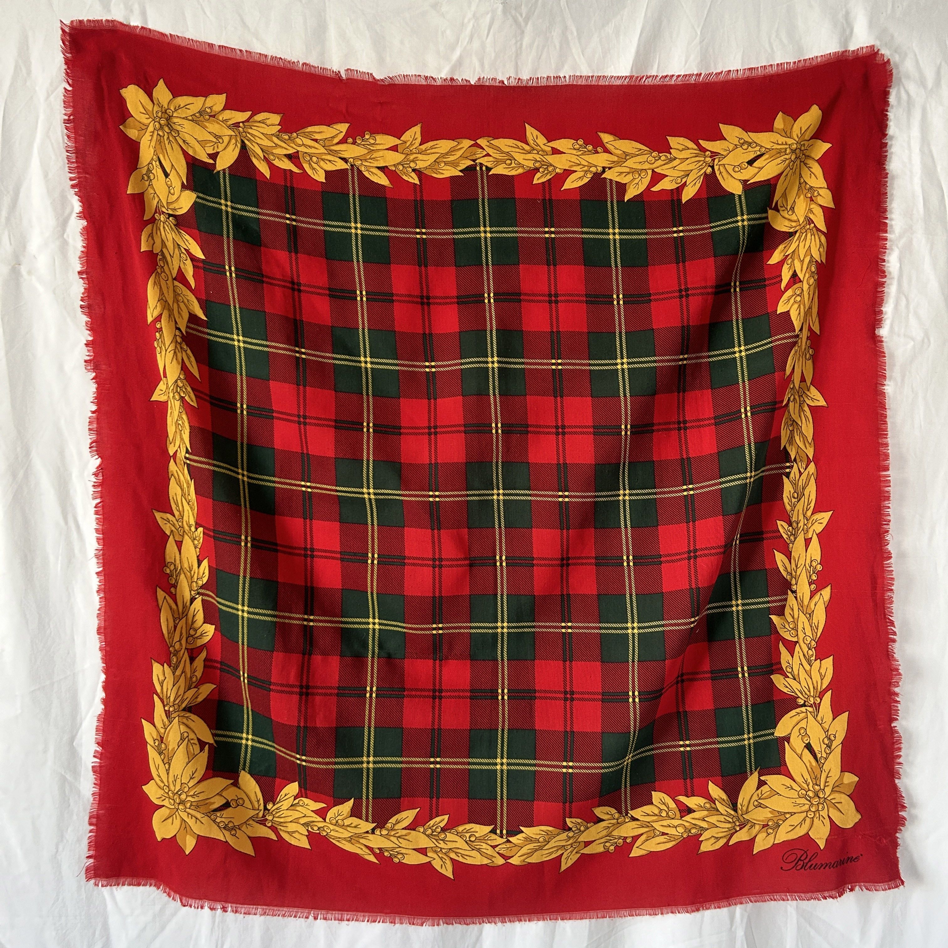 Blumarine Blumarine red plaid wool scarf Size ONE SIZE - 1 Thumbnail