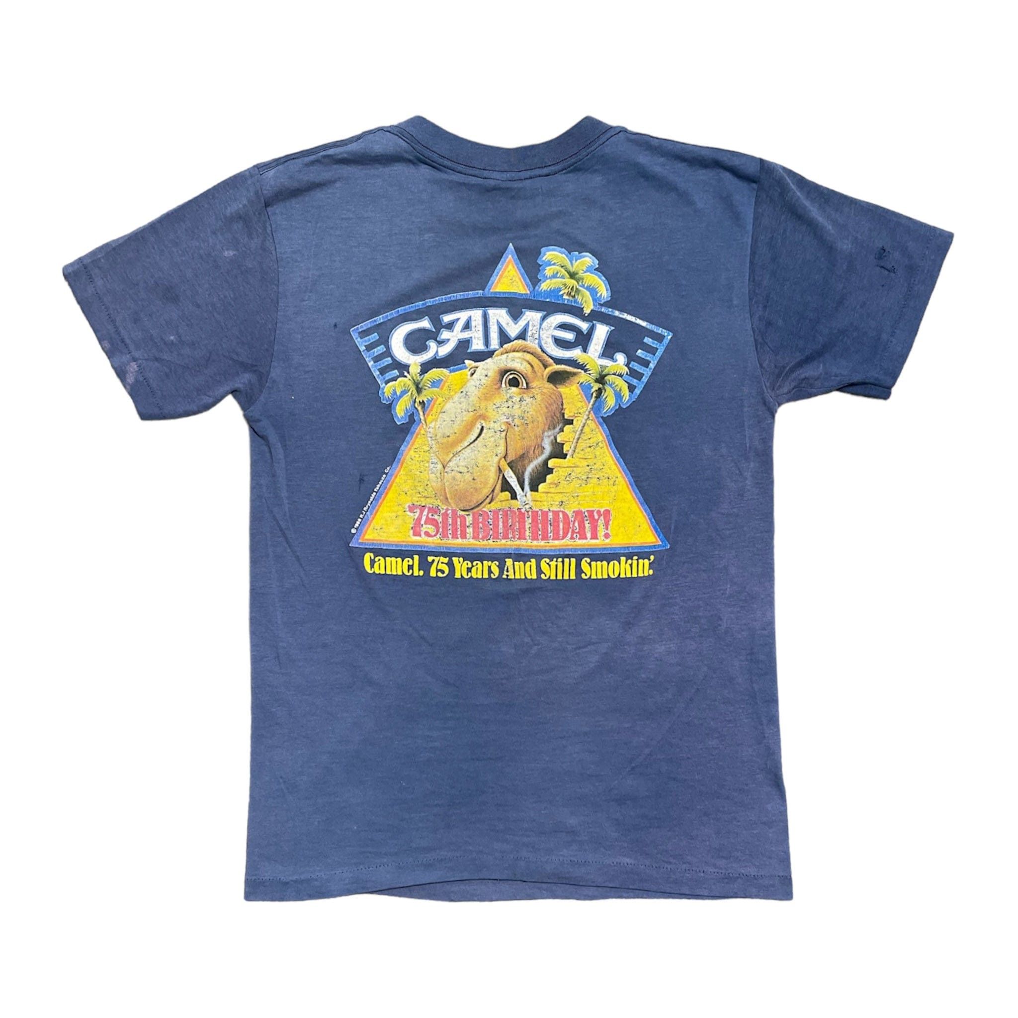Vintage Camel Smokes Short Sleeve Tee Shirt Blue Size US S / EU 44-46 / 1 - 1 Thumbnail
