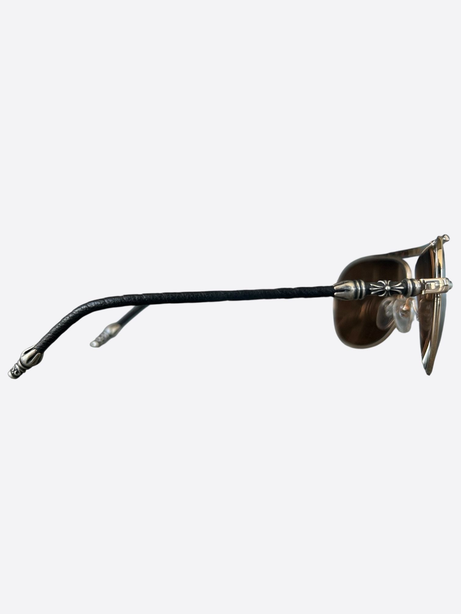 Chrome Hearts Chrome Hearts Silver Zelda Muncher Aviator Glasses Size ONE SIZE - 2 Thumbnail