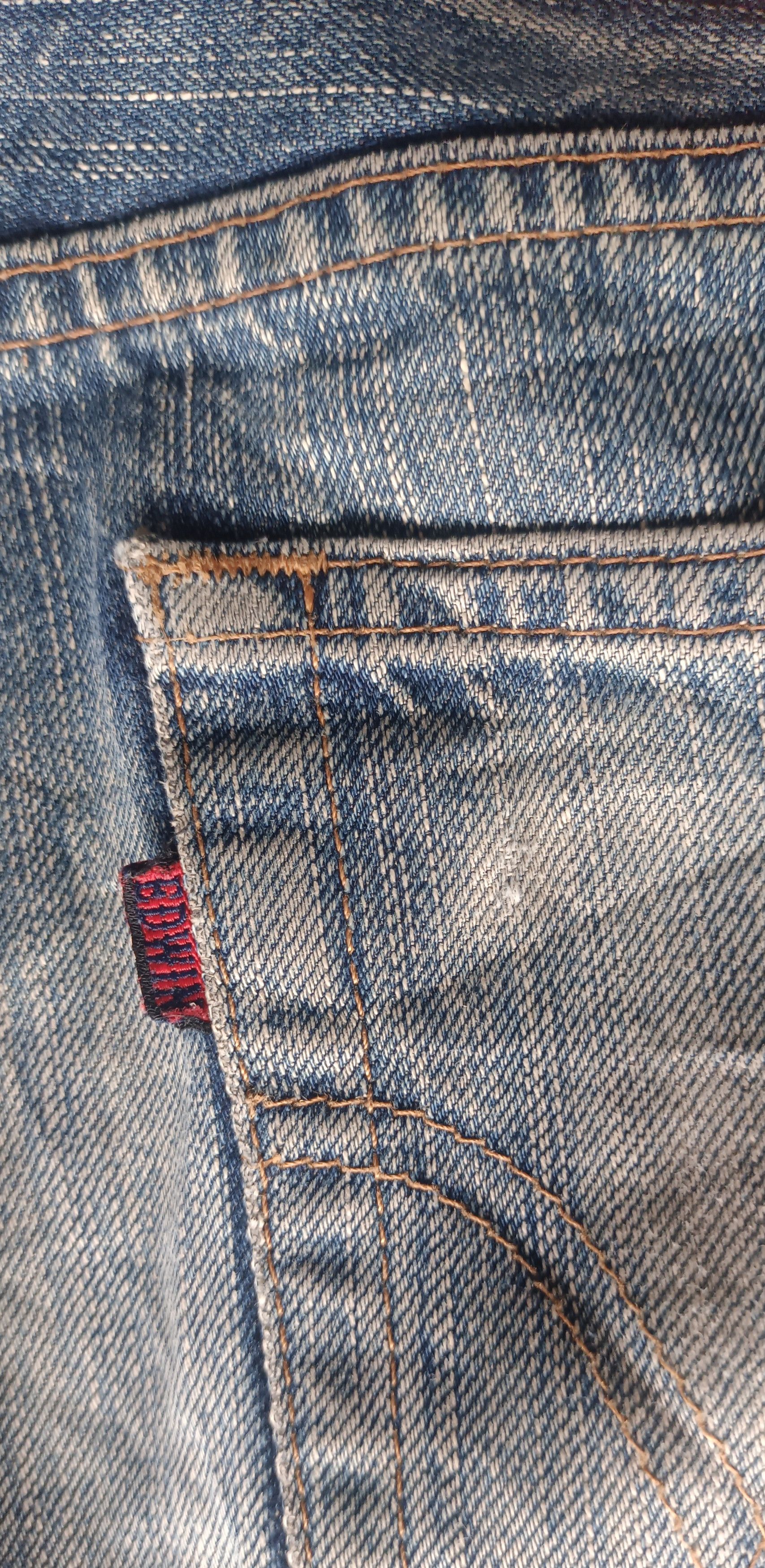 Edwin × Vintage Vintage💥 Edwin 503 REBEL Regular Distressed jeans Size US 31 - 6 Thumbnail