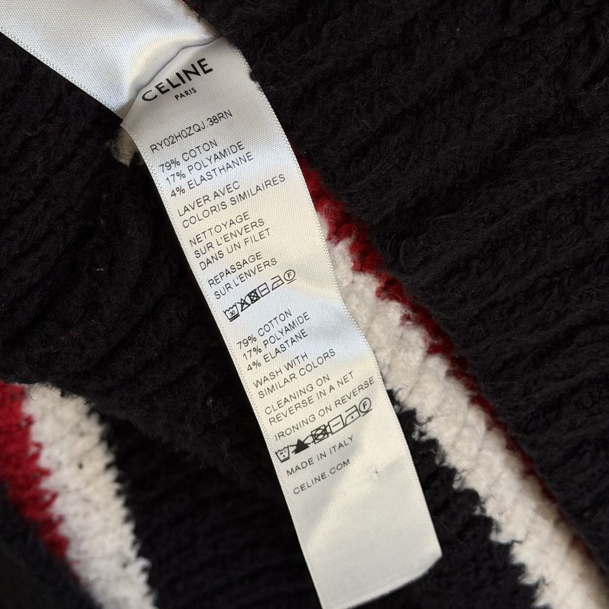 Celine Celine Striped Shaggy Knit Sweater By Hedi Slimane Size US M / EU 48-50 / 2 - 8 Thumbnail