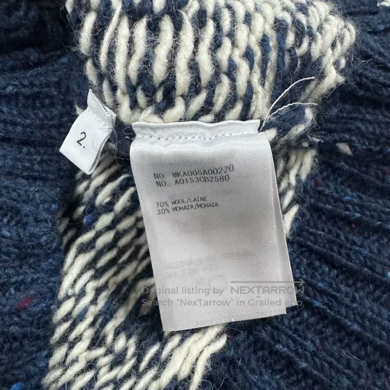 Thom Browne Thom Browne Navy and white vintage jacquard crew-neck knit Size US M / EU 48-50 / 2 - 6 Thumbnail