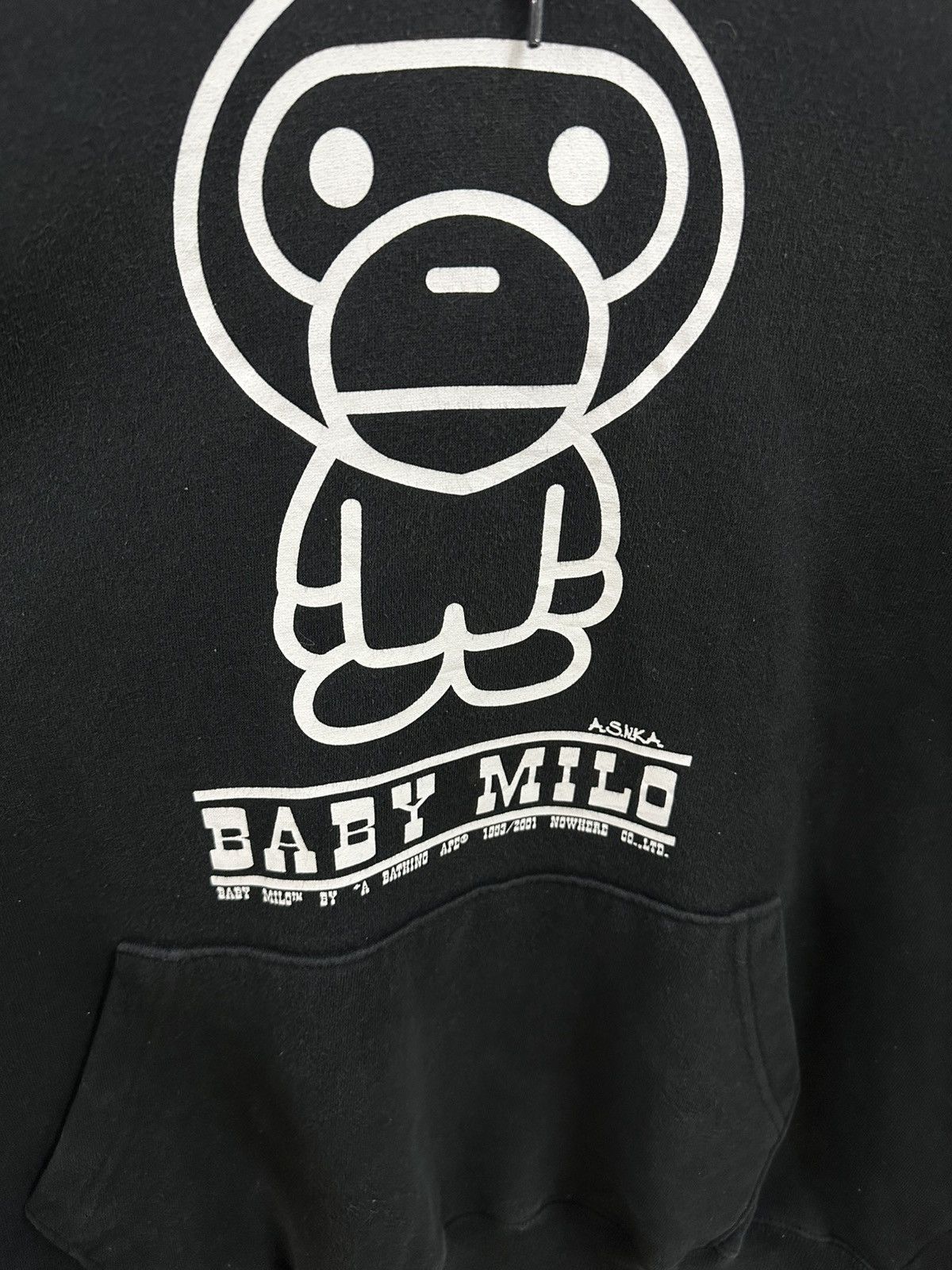 Vintage Vintage 2001 Bape Baby Milo Nowhere Co Ltd Parody Hoodie Size US M / EU 48-50 / 2 - 5 Thumbnail
