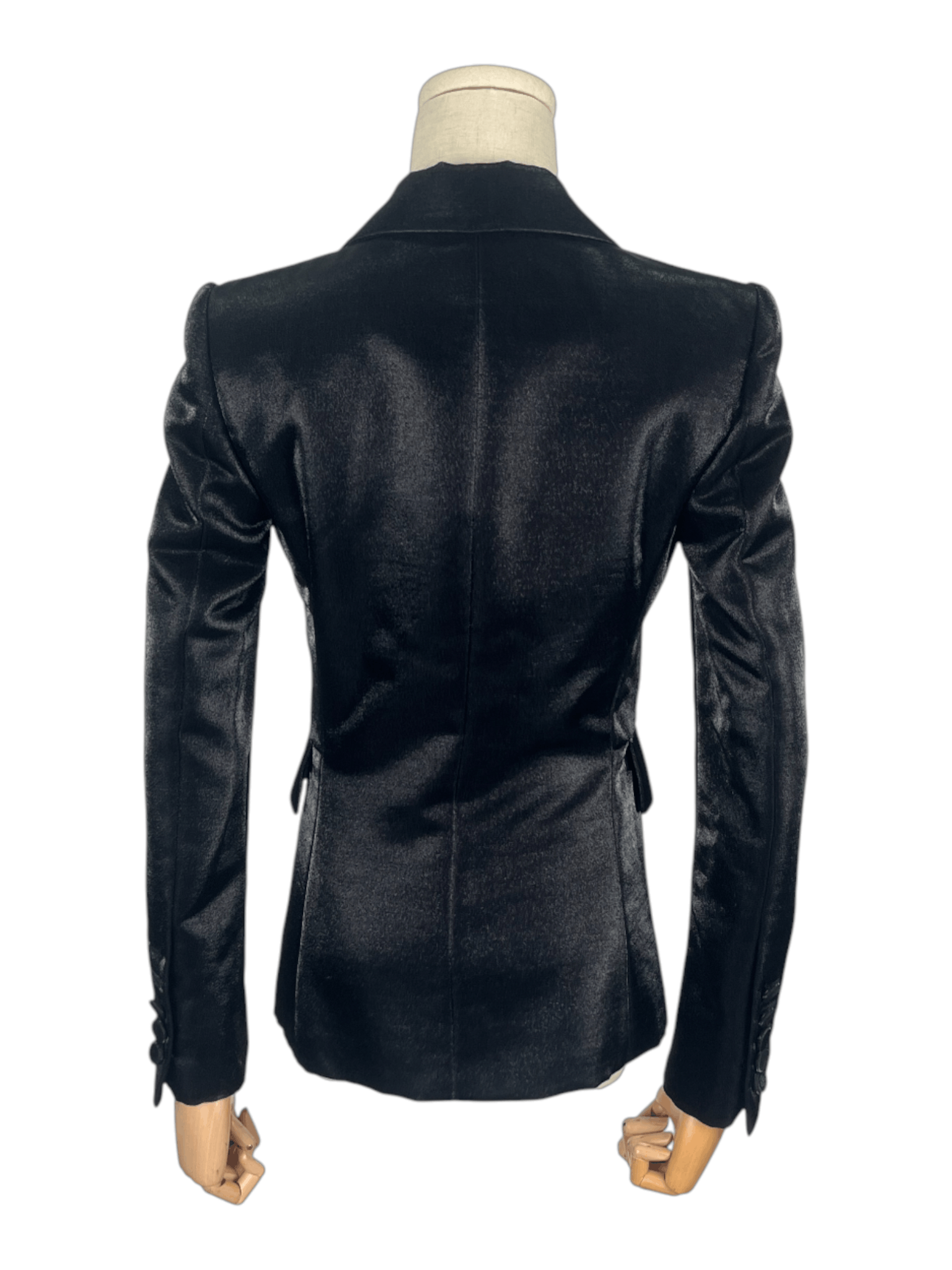 Gucci Gucci Black Glitter Blazer With Sharp Lapel Size S / US 4 / IT 40 - 2 Thumbnail