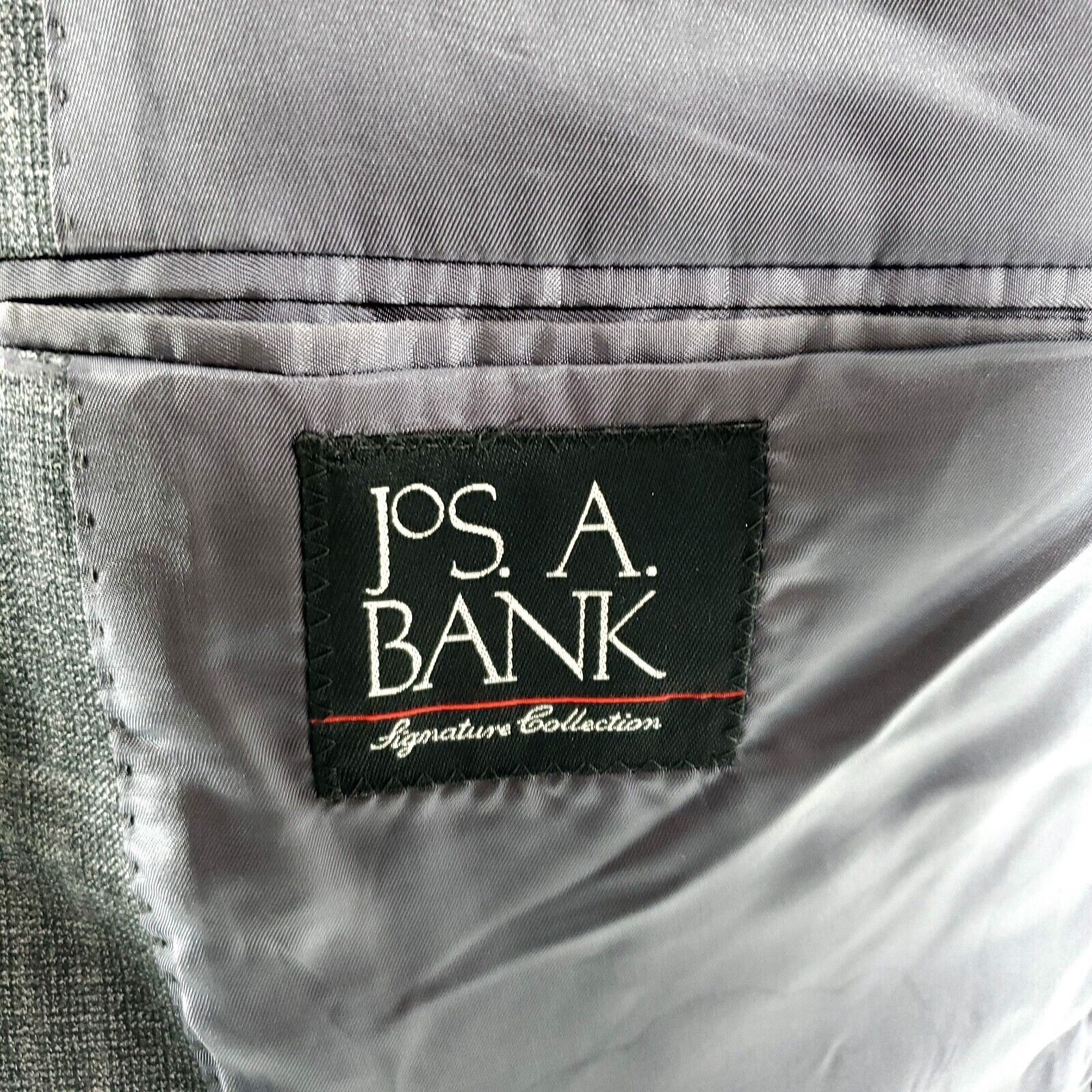 Jos. A. Bank Jos A Bank Signature Wool 2 Button Sport Coat 44L Gray Windo Size 44L - 7 Thumbnail
