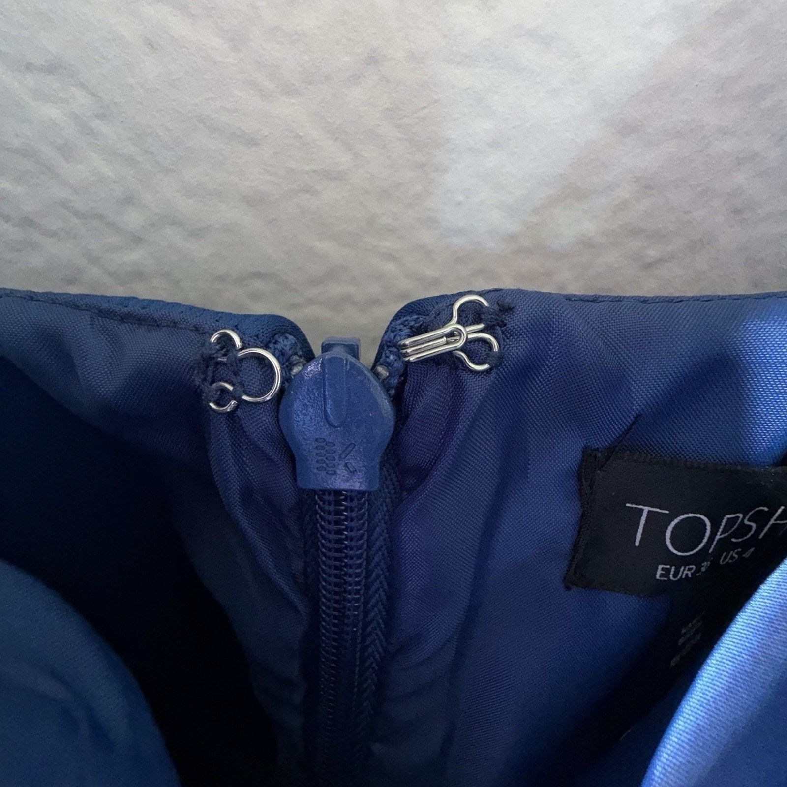 Topshop NWT Topshop Mini Dress Blue V-Neck Strappy Fit & Flare Sz 4 Size S / US 4 / IT 40 - 7 Thumbnail