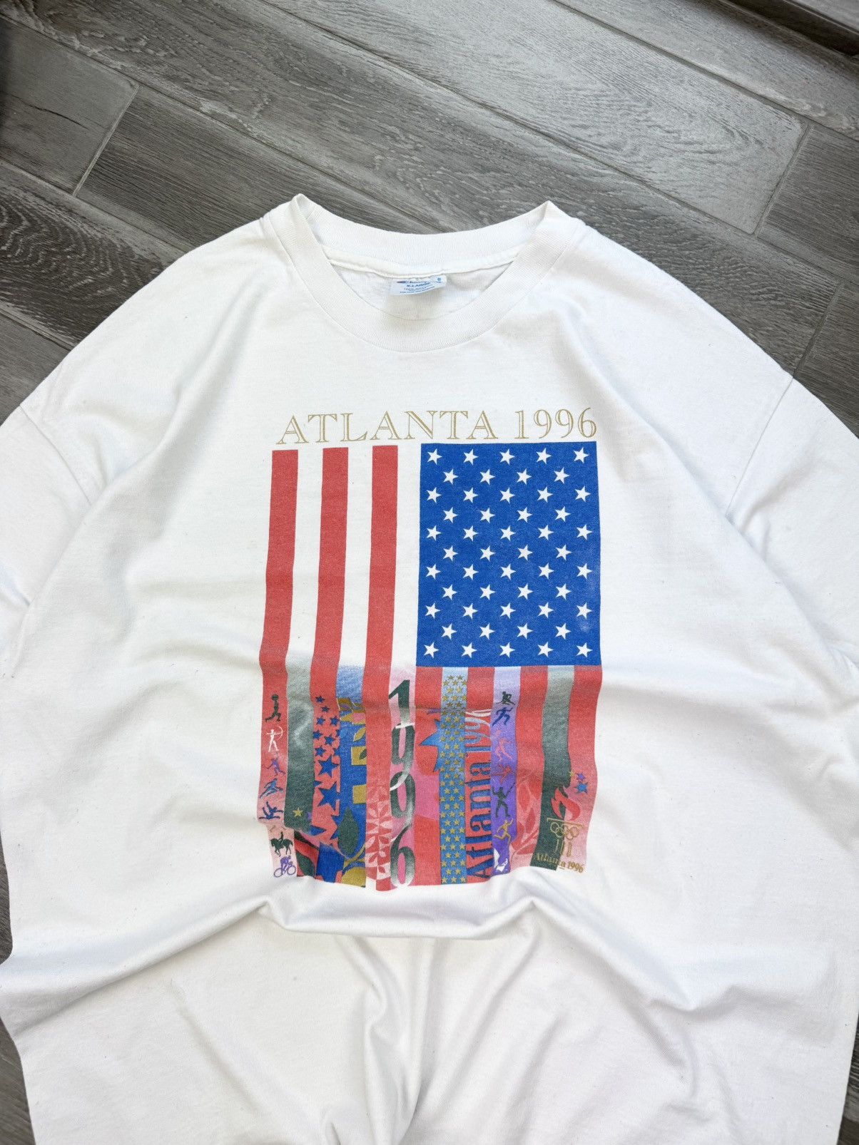 Champion Vintage 1996 Atlanta Olympic Games Champion T Shirt Tee Size US XL / EU 56 / 4 - 5 Thumbnail