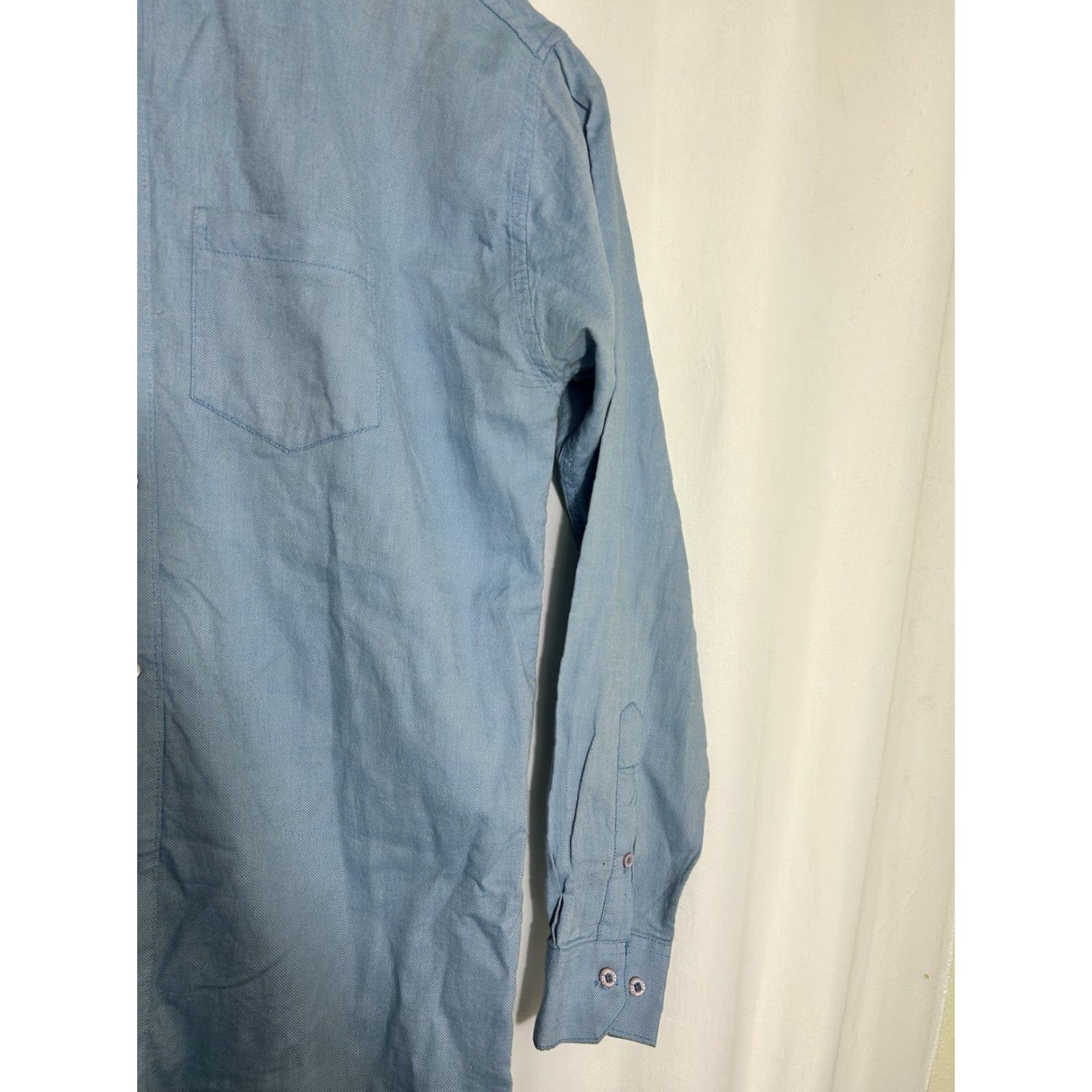 Zara Zara Man Denim Shirt Button-Down Long Sleeve Blue Couture Slim Fit L Size Men Size US L / EU 52-54 / 3 - 4 Thumbnail
