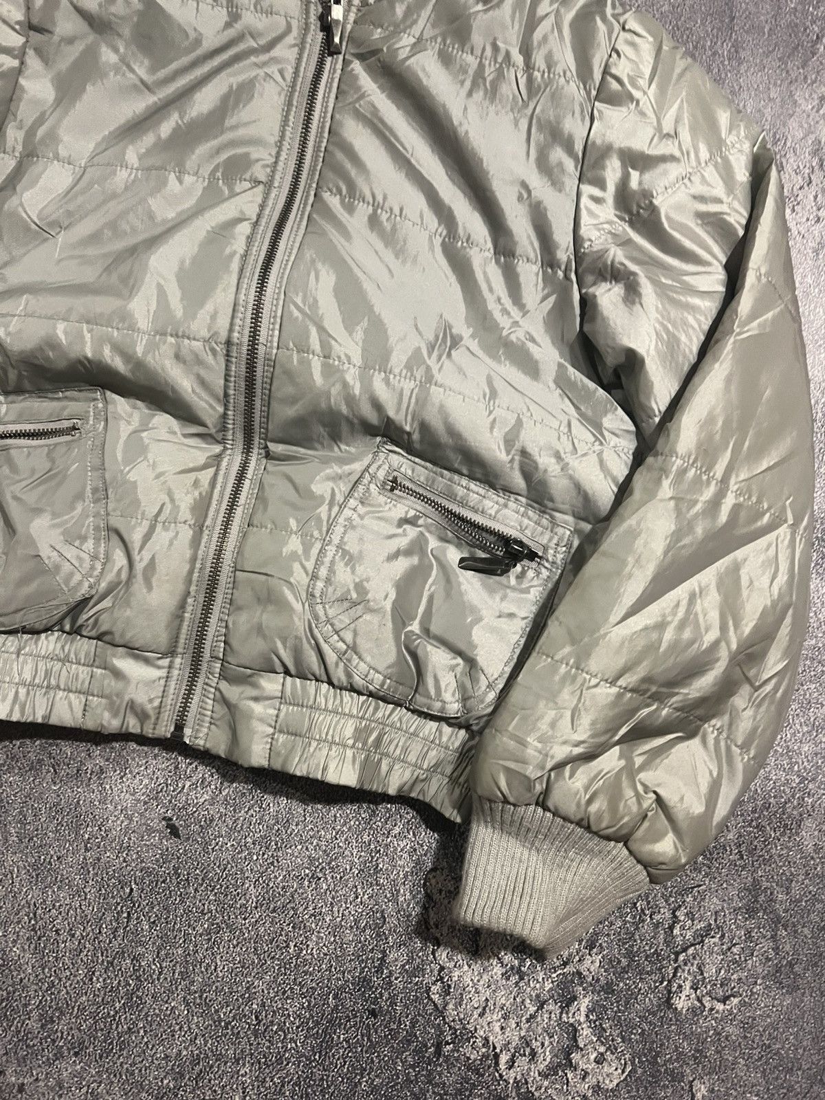 Japanese Brand Glamour Y2K Silver Bomber / Balenciaga Style / AvanGarde 90 Size US S / EU 44-46 / 1 - 5 Thumbnail