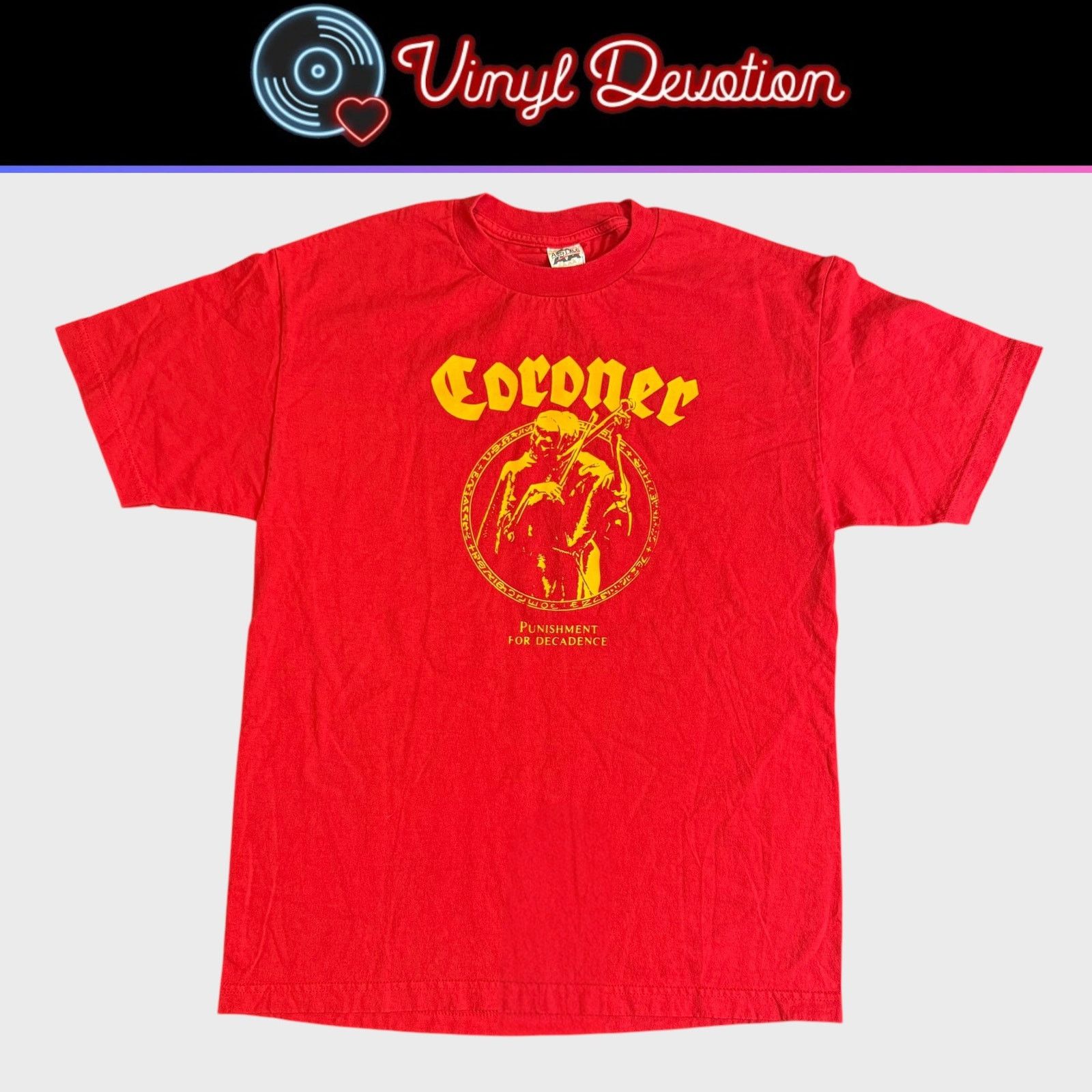 Band Tees Coroner Band Punishment For Decadence Red T-Shirt Size L Size US L / EU 52-54 / 3 - 1 Thumbnail