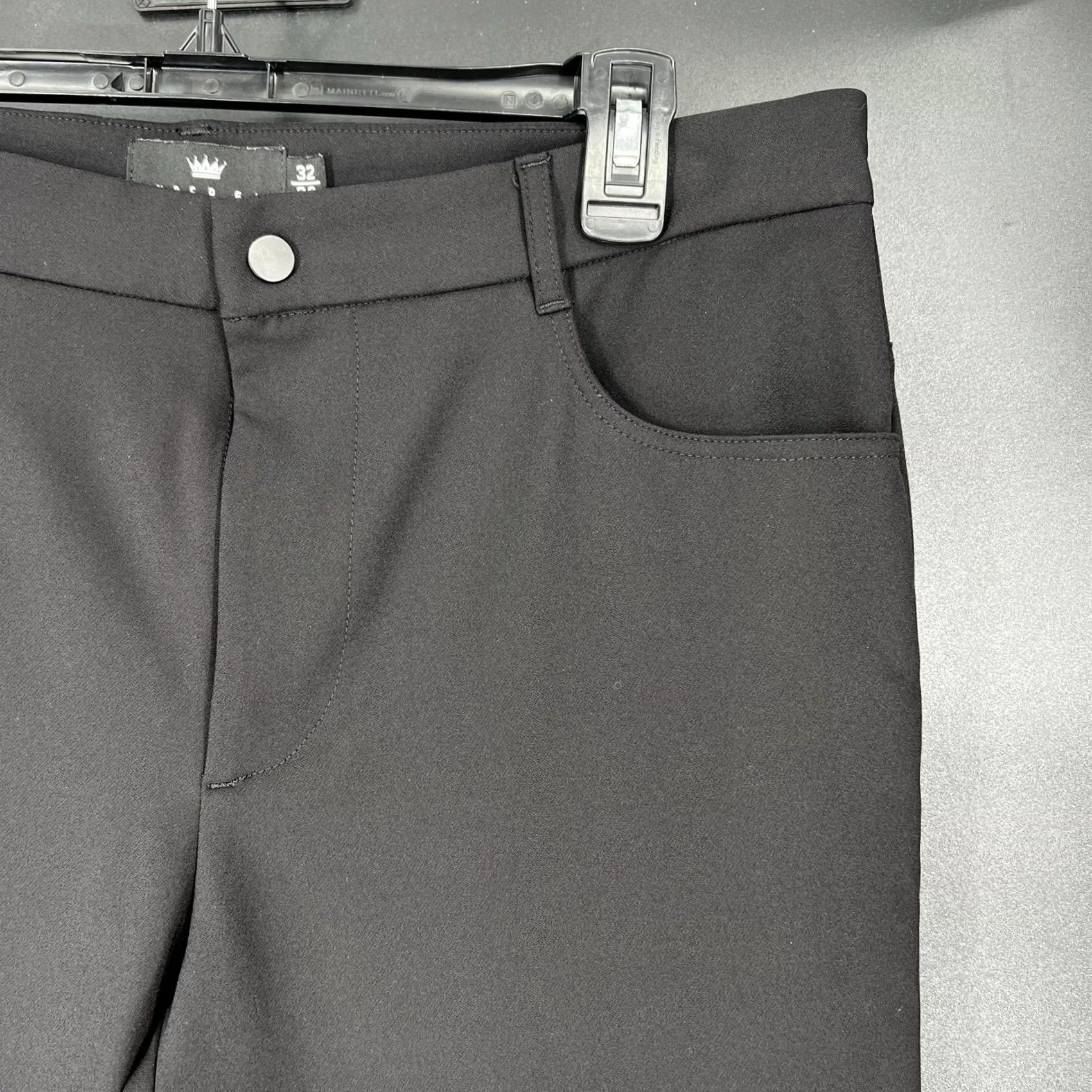 Vintage Under 5'10 Mens Performance Tech Golf Pants Black Solid Stretch Chino 32x26 Size US 32 / EU 48 - 4 Thumbnail