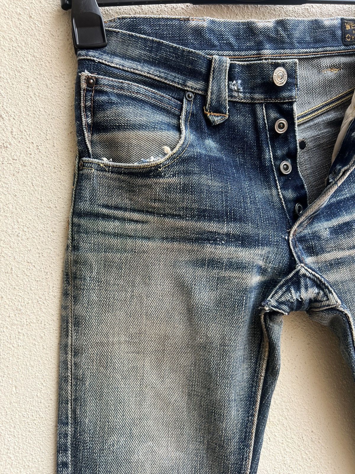 Freewheelers Trashed West Ride Japan Thick Denim Bootcut Jeans Size US 28 / EU 44 - 7 Thumbnail