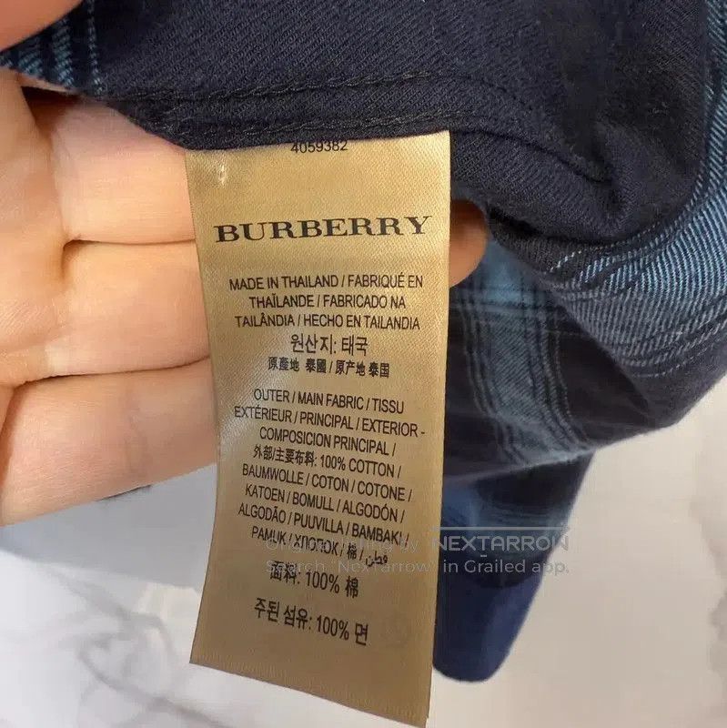 Burberry Burberry Men's Dark Blue Cotton Shirt. Size US L / EU 52-54 / 3 - 5 Thumbnail