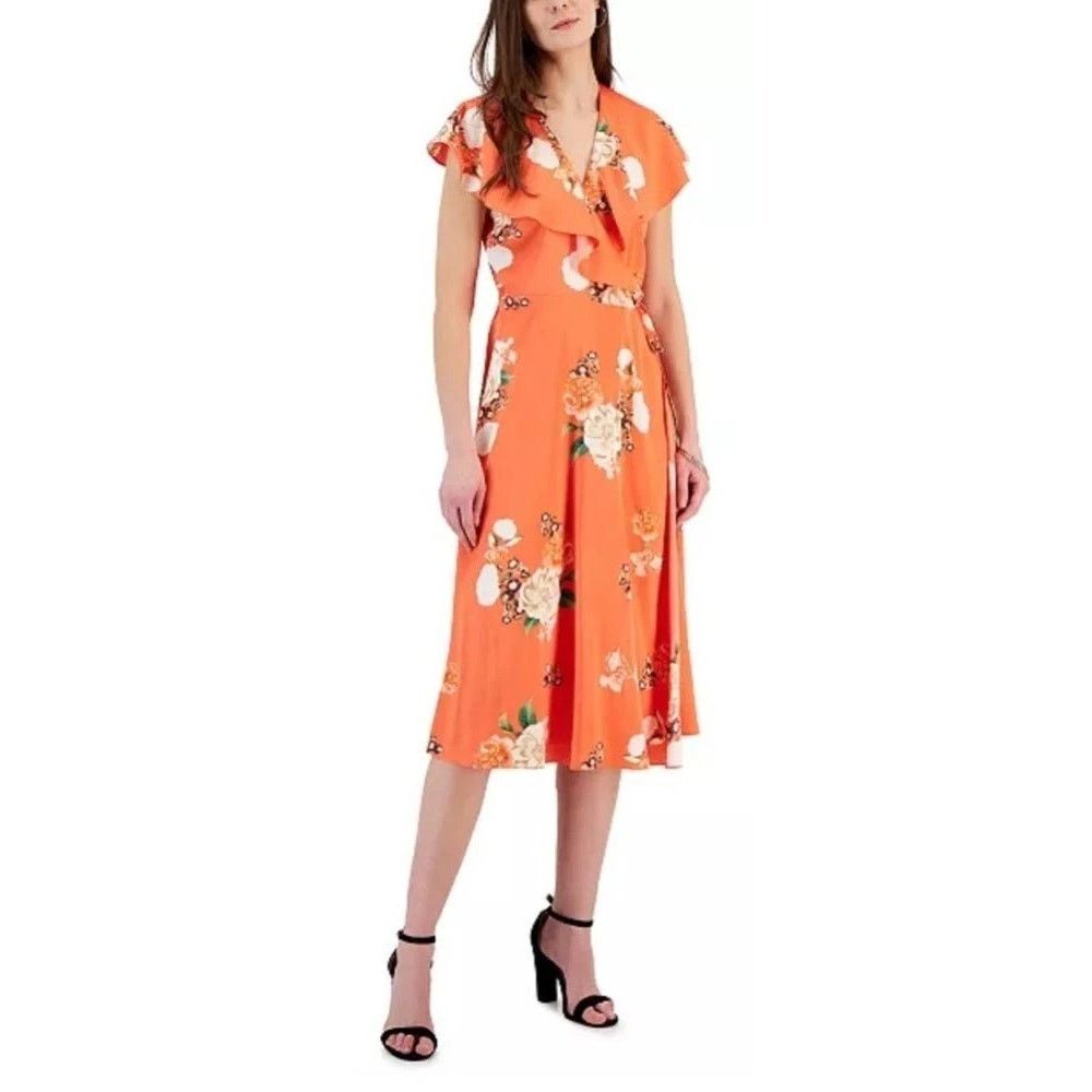 Other INC International Concepts Floral Wrap Dress Women M NWT Size M / US 6-8 / IT 42-44 - 1 Thumbnail