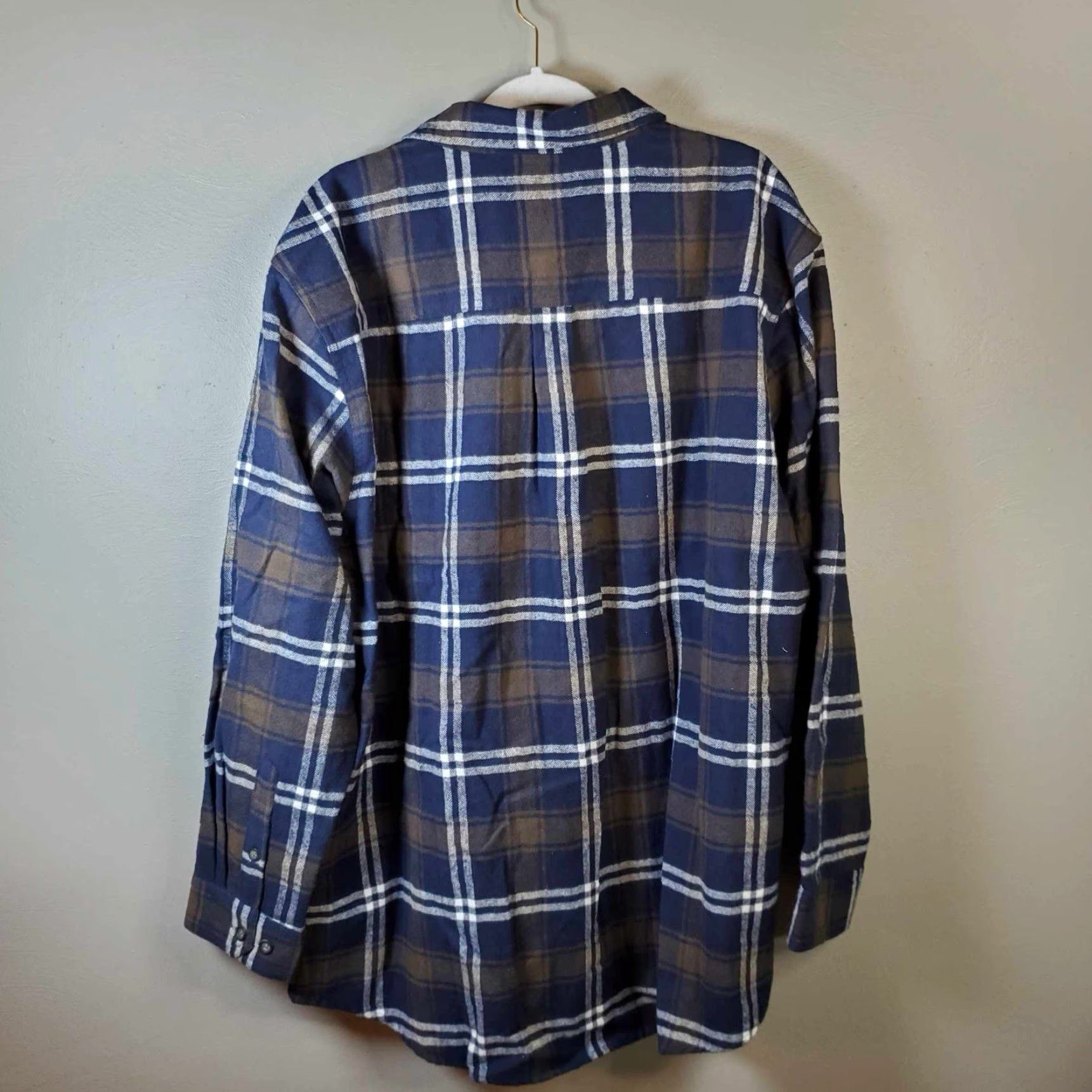 Vintage Anchorage Brawny Flannel Shirt Navy Plaid Mens 2XLT Big & Tall Casual Button-Up Long Sleeve Collared Vintage No NWT NWT? Size US XXL / EU 58 / 5 - 3 Thumbnail