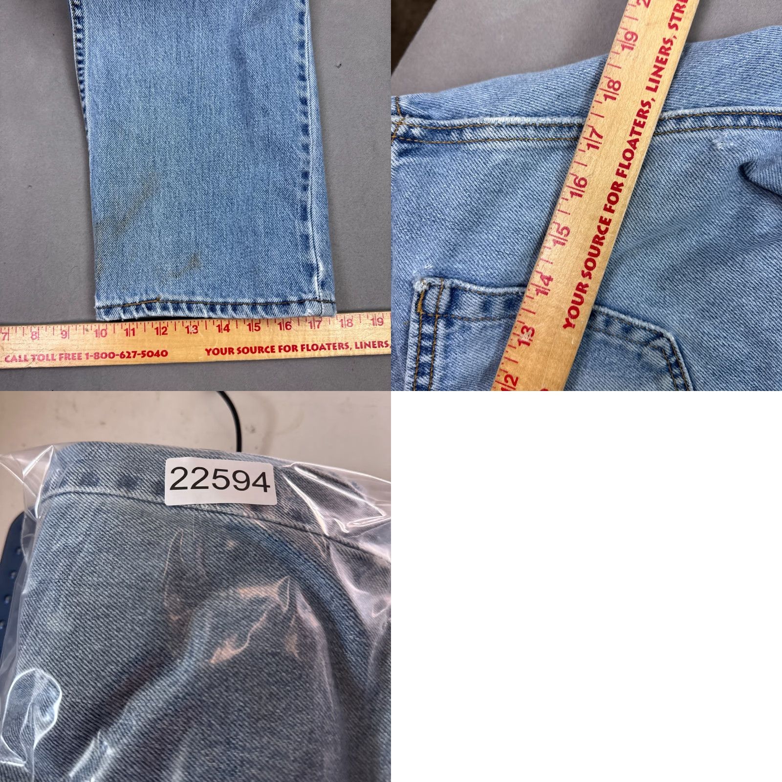 Levi's VINTAGE Levi's Jeans Mens 34x32 Blue Made USA Denim Pants Thrashed 550 (Tag36x34) Size US 36 / EU 52 - 10 Thumbnail