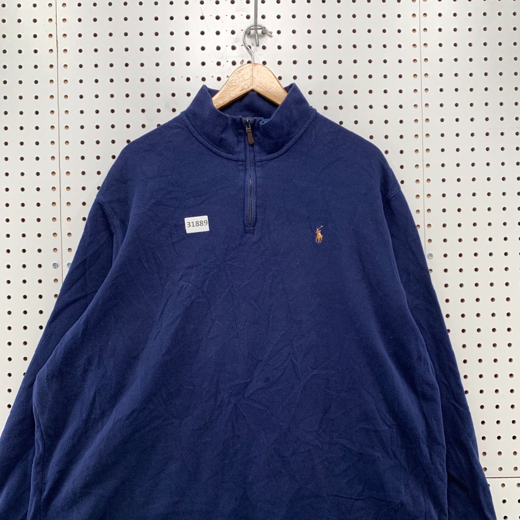 Polo Ralph Lauren Polo Ralph Lauren 1/4 Zip Sweater Men 2XL Blue Pony Preppy Casual Thread Knit Mock Neck Pullover Size US XXL / EU 58 / 5 - 5 Thumbnail