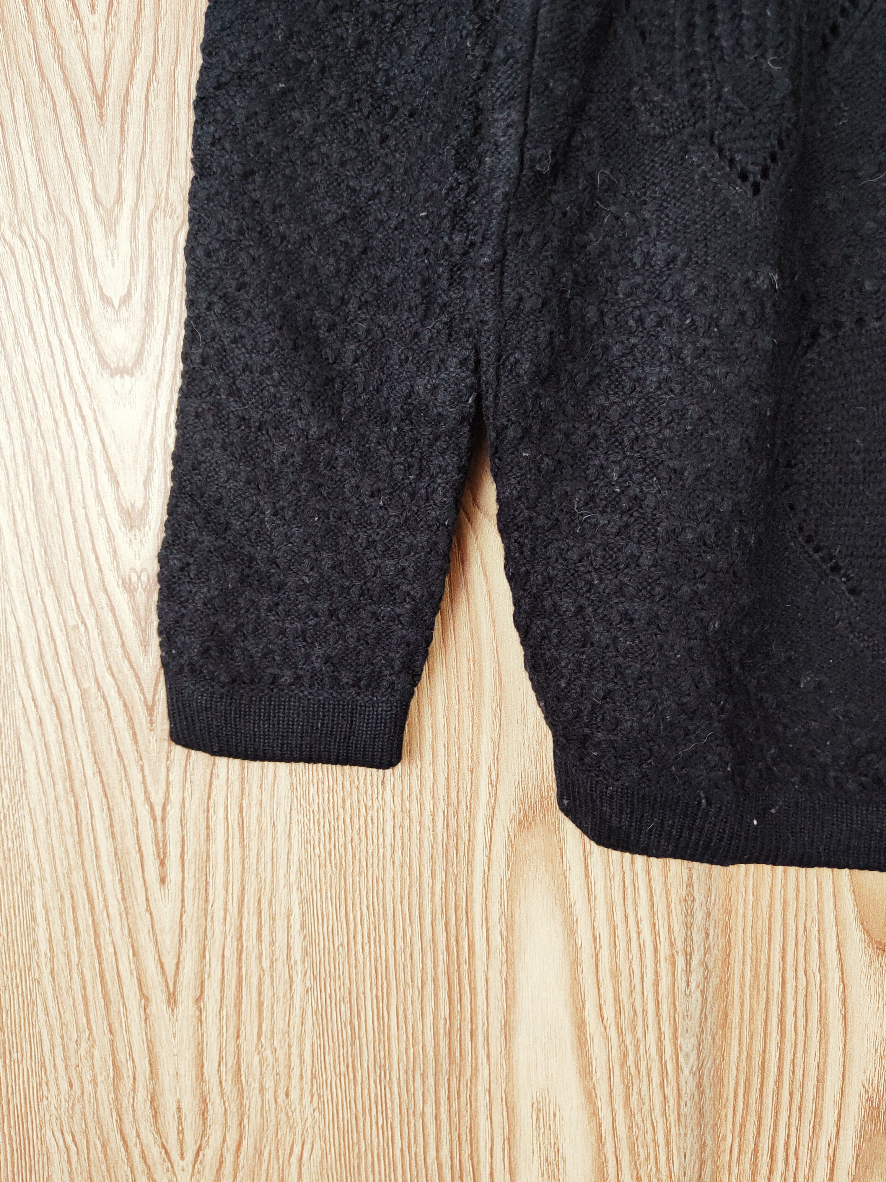 Homespun Knitwear × Japanese Brand × Vintage Chercheur Black Knitwear Sweatshirts #W867 Size M / US 6-8 / IT 42-44 - 4 Thumbnail