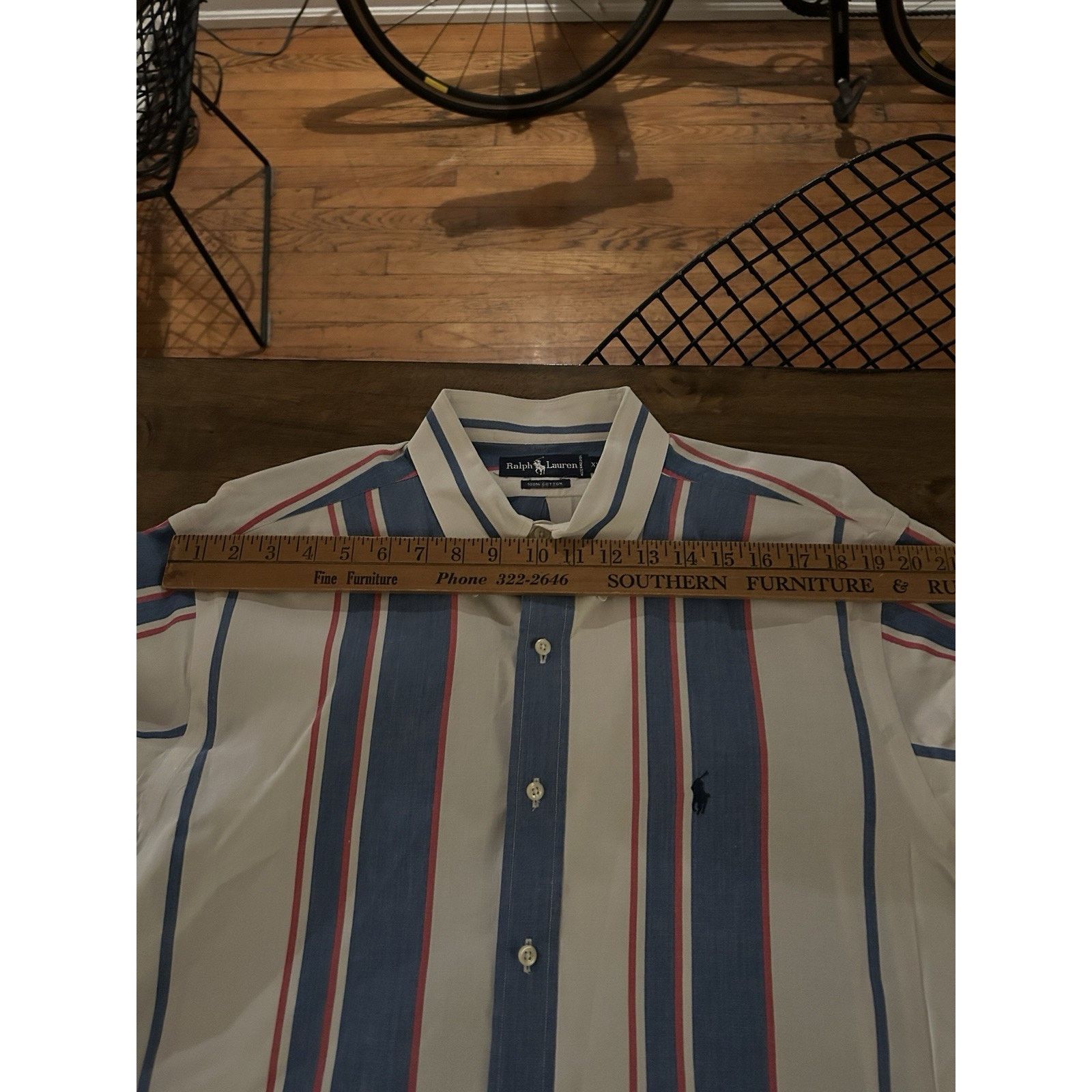Lauren Ralph Lauren Vintage Ralph Lauren Button Down Striped Shirt XXL 80s Retro Size US XXL / EU 58 / 5 - 7 Thumbnail