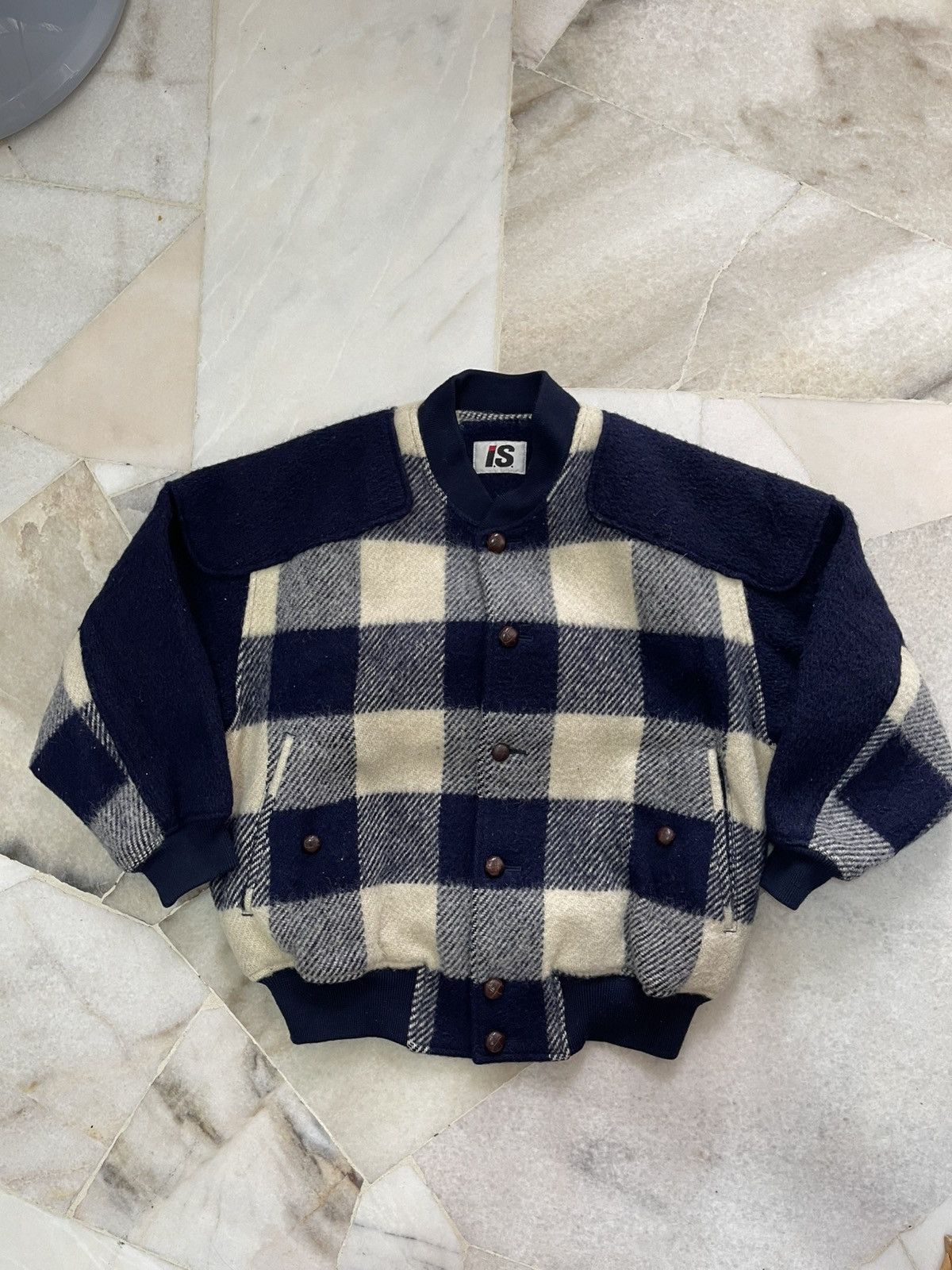 Issey Miyake 80s Issey Miyake Plaid Wool Jacket Size US L / EU 52-54 / 3 - 2 Thumbnail