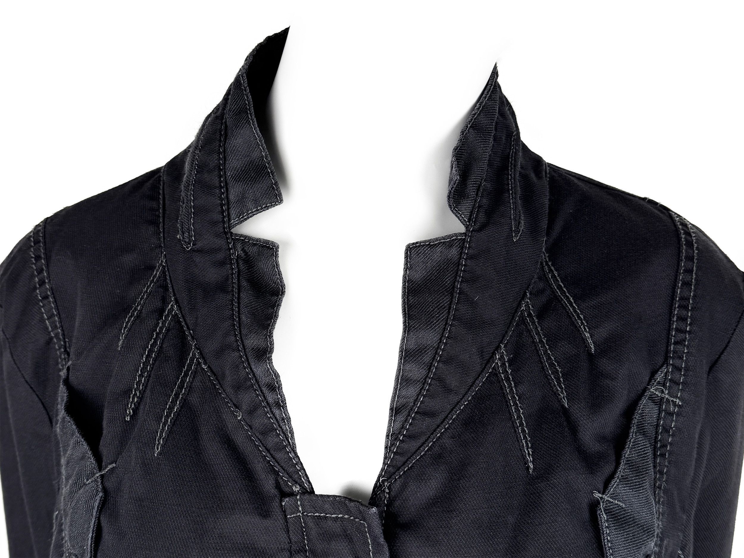Japanese Brand Et Compagnie Deconstructed Patchwork Zip Cotton Jacket Vtg Size S / US 4 / IT 40 - 12 Thumbnail