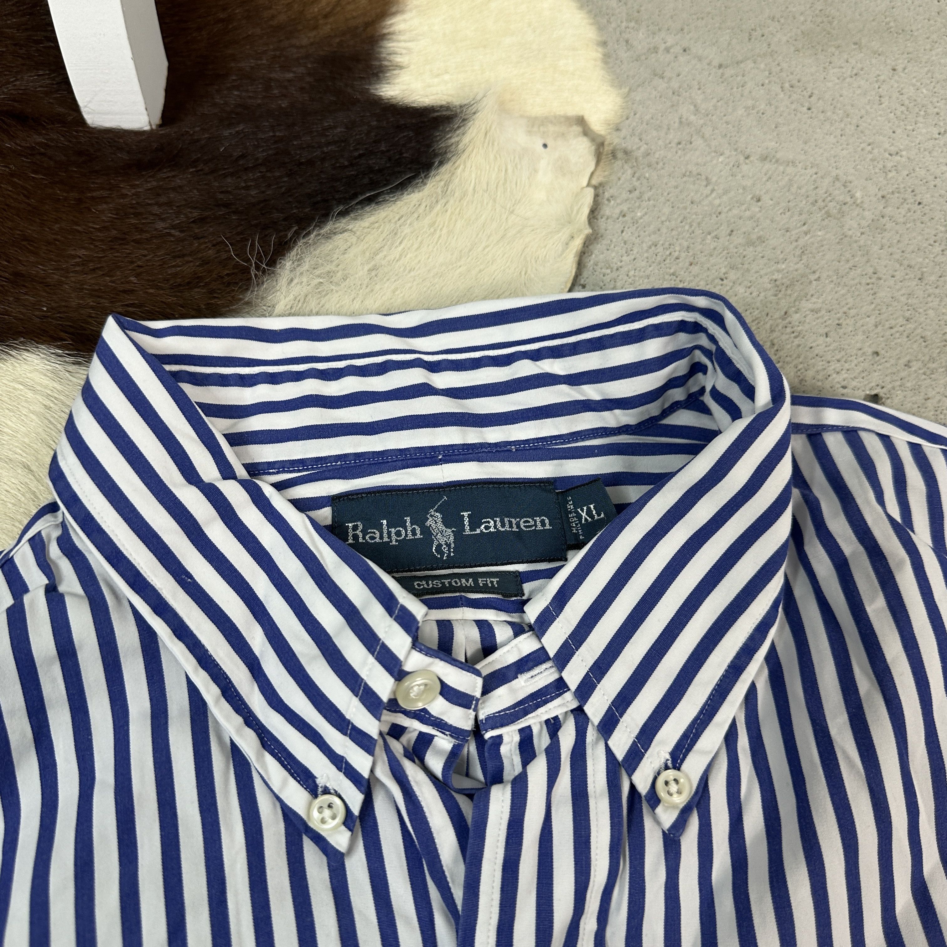 Polo Ralph Lauren × Vintage Vintage Y2K Casual Polo Ralph Lauren Big Pony Striped Shirt Size US XL / EU 56 / 4 - 3 Thumbnail