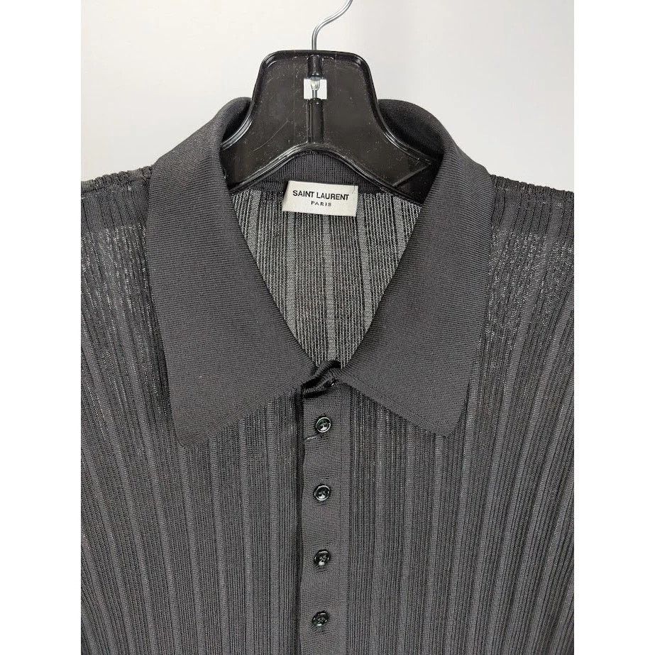 Saint Laurent Paris o1rshd1 Button Shirt in Black Size US L / EU 52-54 / 3 - 3 Thumbnail