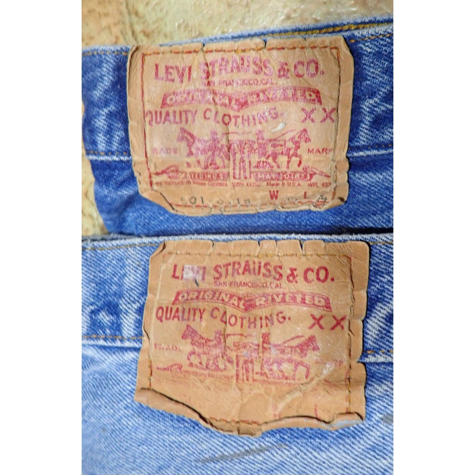 Levi's VINTAGE Levi's 501 Jeans Men Adults Medium Blue 80s 90s Distressed Button Fly 35x32.5 Size US 36 / EU 52 - 2 Thumbnail