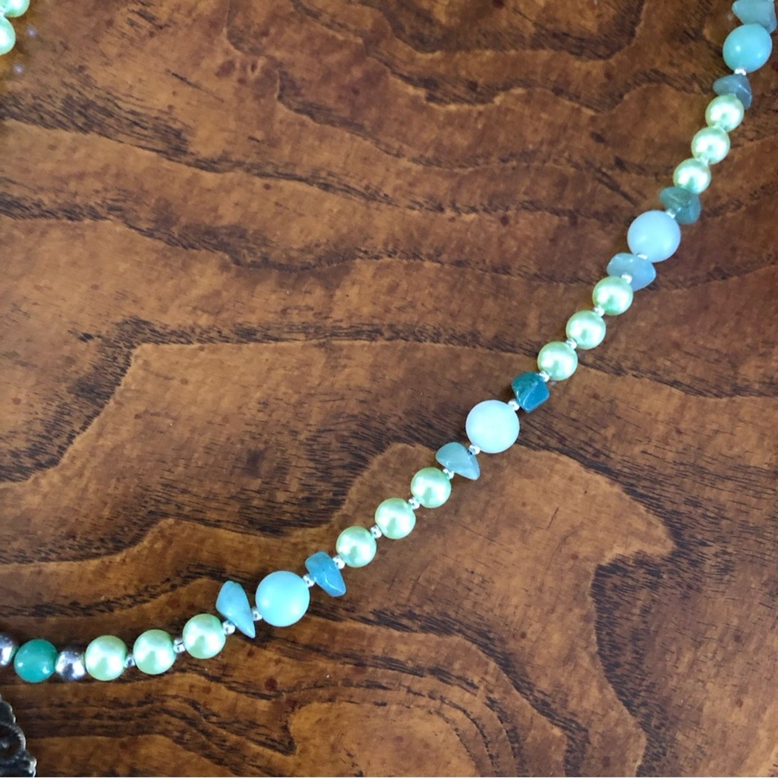 Handmade Handcrafted repurpose genuine stone Pearl necklace Size ONE SIZE - 12 Thumbnail