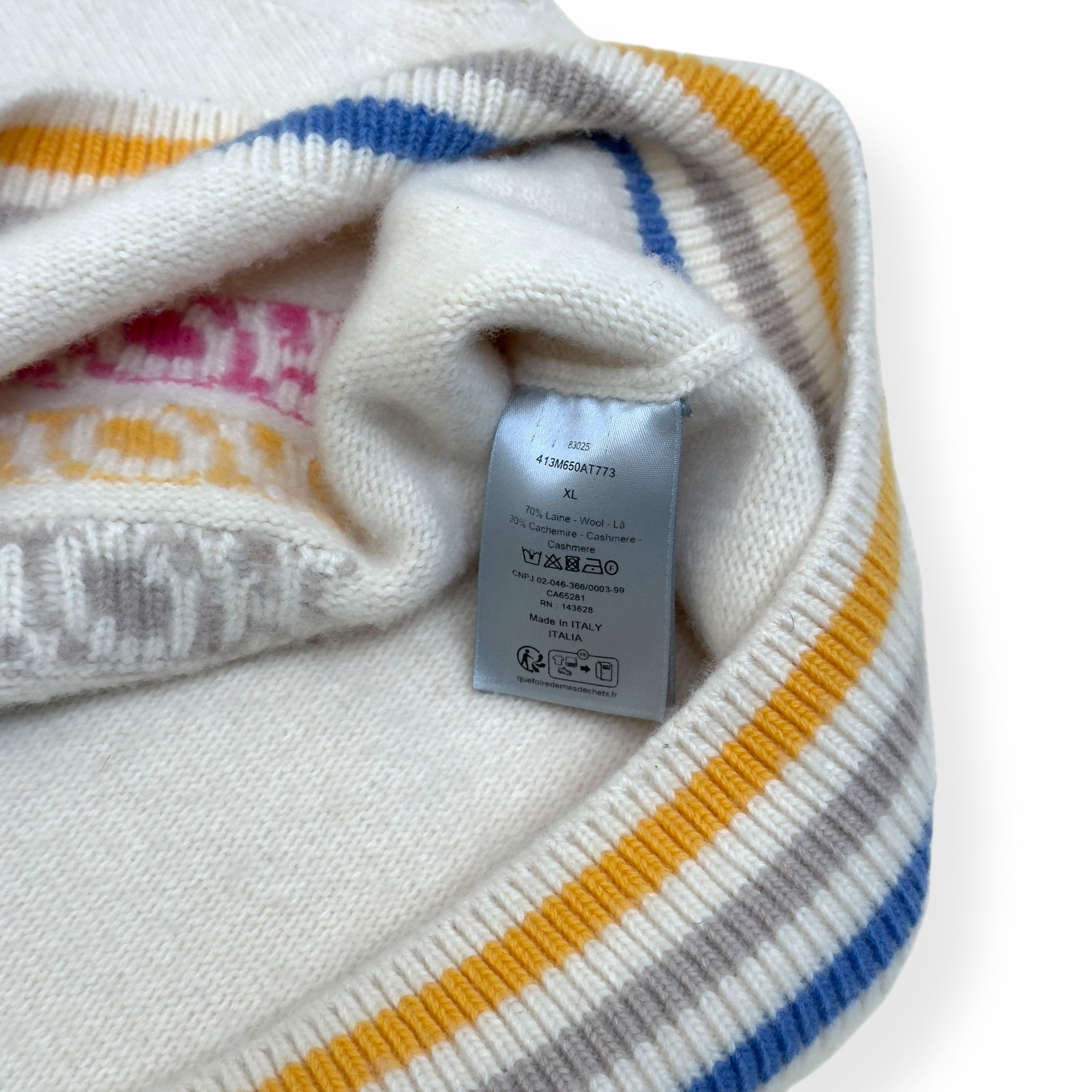 Dior DIOR LOGO-KNIT WOOL VEST CREAM / MULTICOLOURED XL Size US XL / EU 56 / 4 - 7 Thumbnail