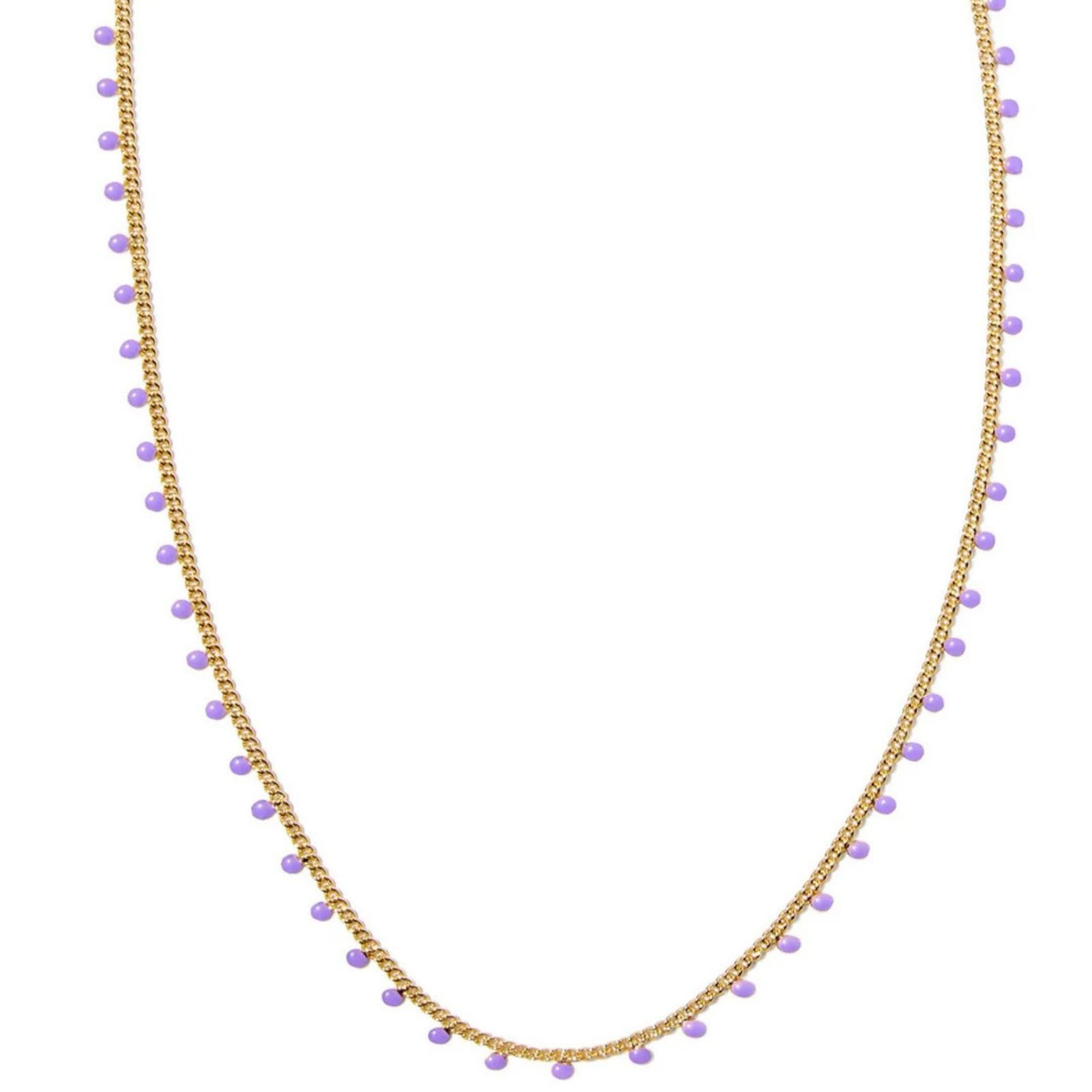 Other Kendra Scott Kelsey Gold Strand Necklace in Purple Enamel Size ONE SIZE - 1 Thumbnail