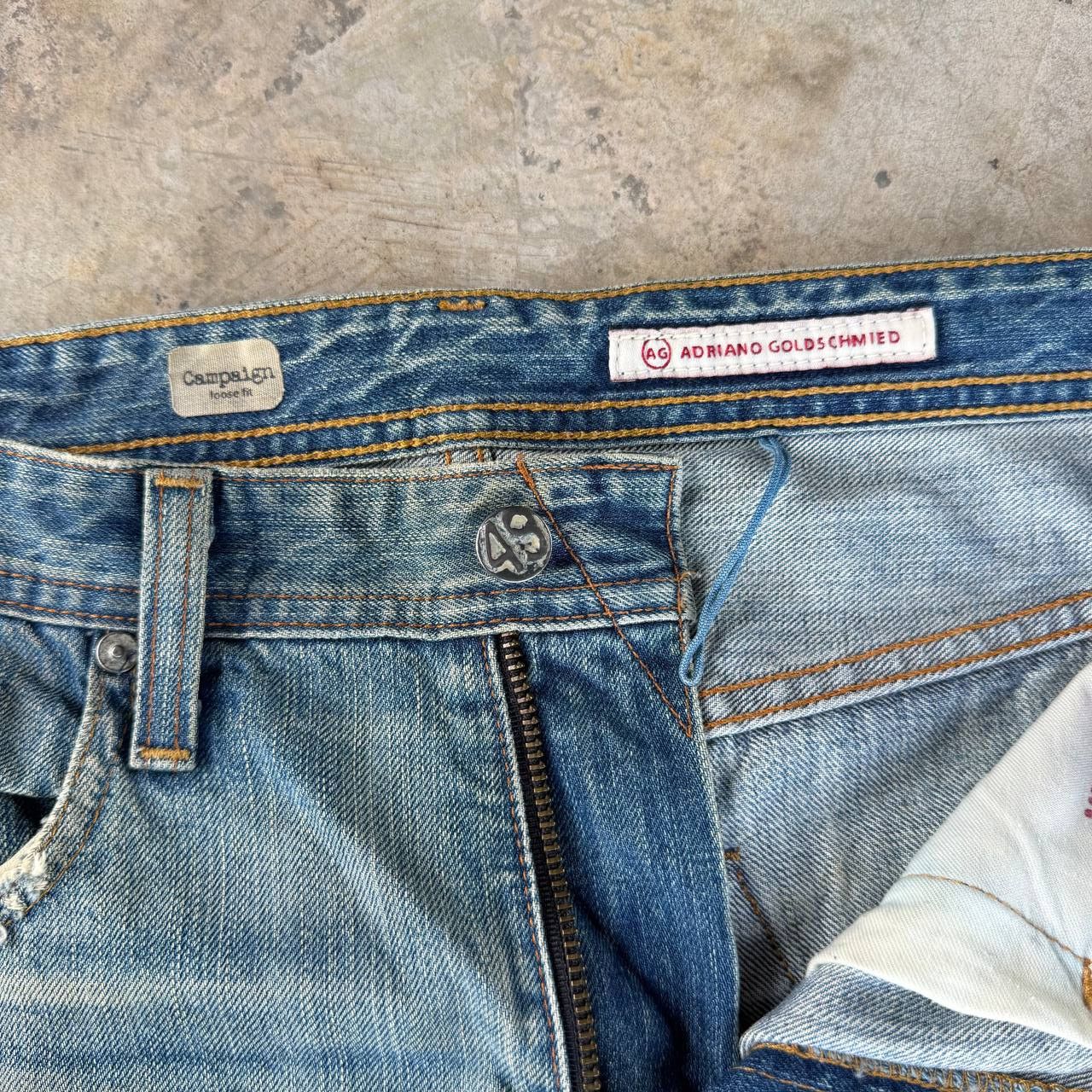 AG Adriano Goldschmied Vintage AG Adriano Goldschmied CampaignLoose Distressed Jean Size US 32 / EU 48 - 15 Thumbnail