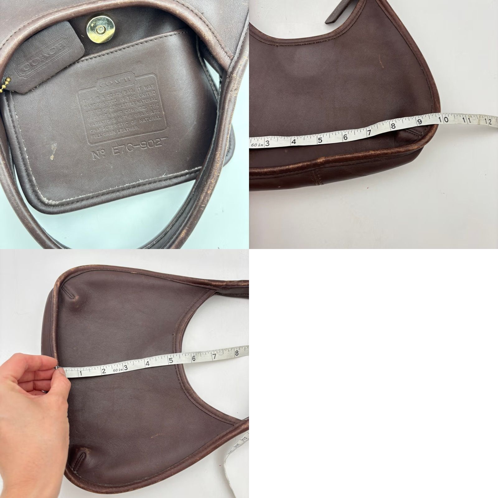 Coach VINTAGE Coach Mini Ergo Mahogany Handbag Satchel Leather Hobo 9027 Made in USA Women Brown USA Leather Hobo Bag Womens Coach Mini Ergo 9027 Size ONE SIZE - 9 Thumbnail
