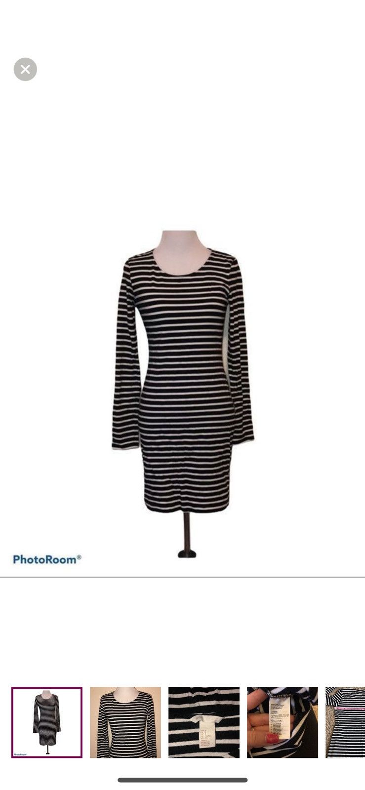 H&M H&M small bodycon striped dress Size S / US 4 / IT 40 - 1 Thumbnail